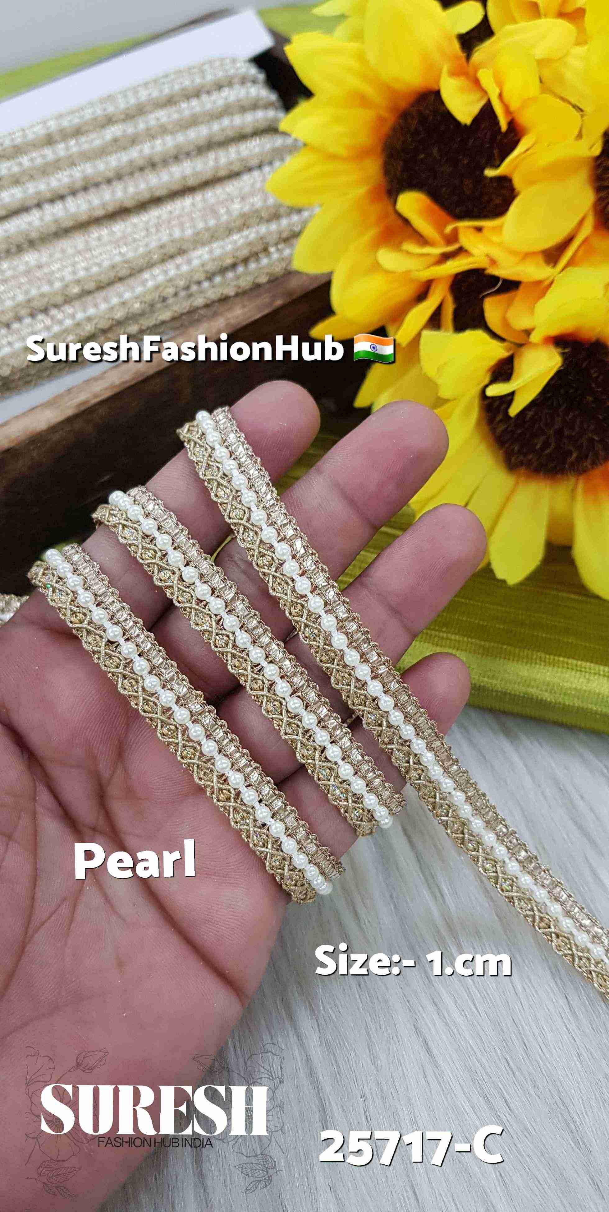 Pearl Elegance Jhalar Lace