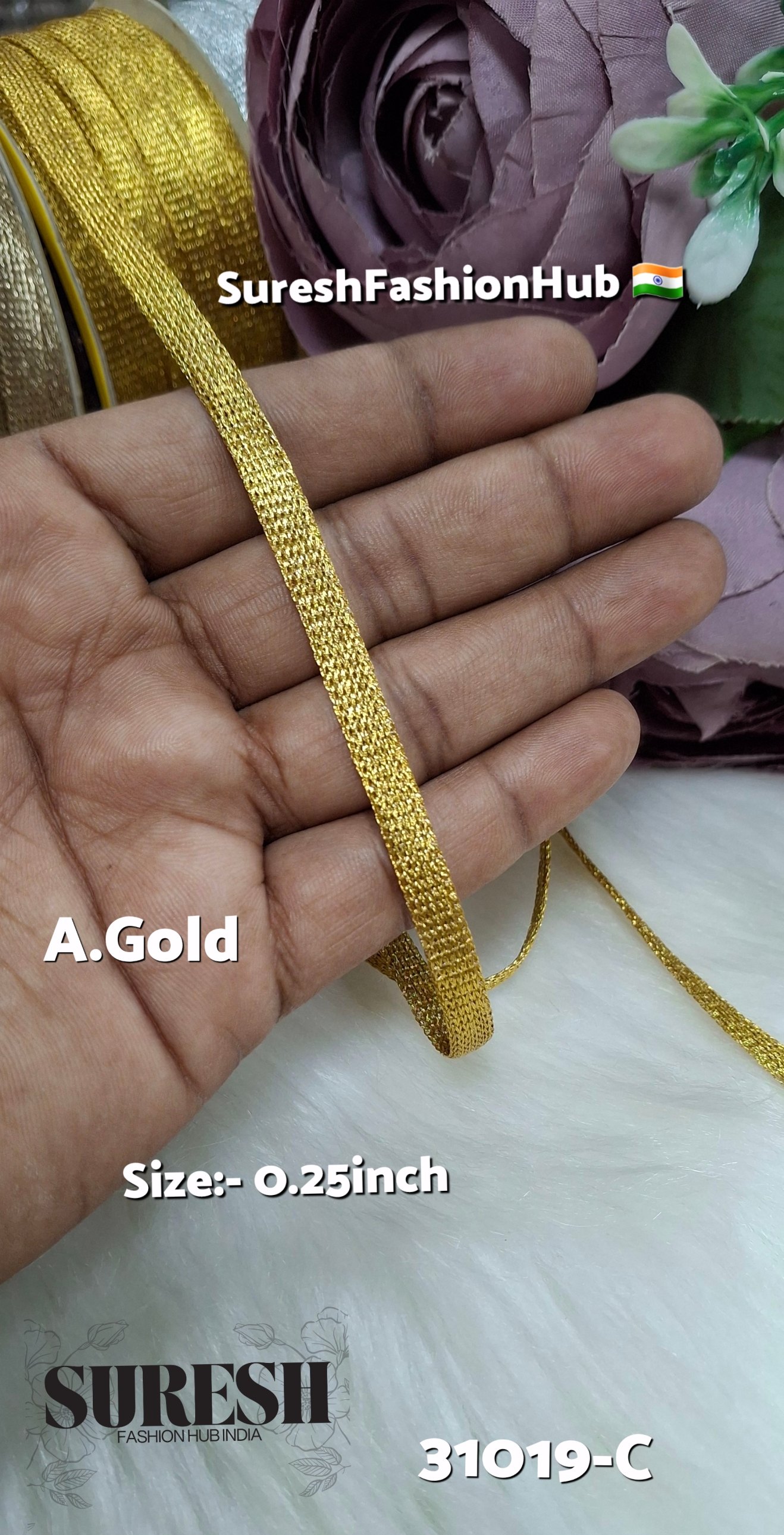 Antique Gold Slim Dori Jhalar Lace
