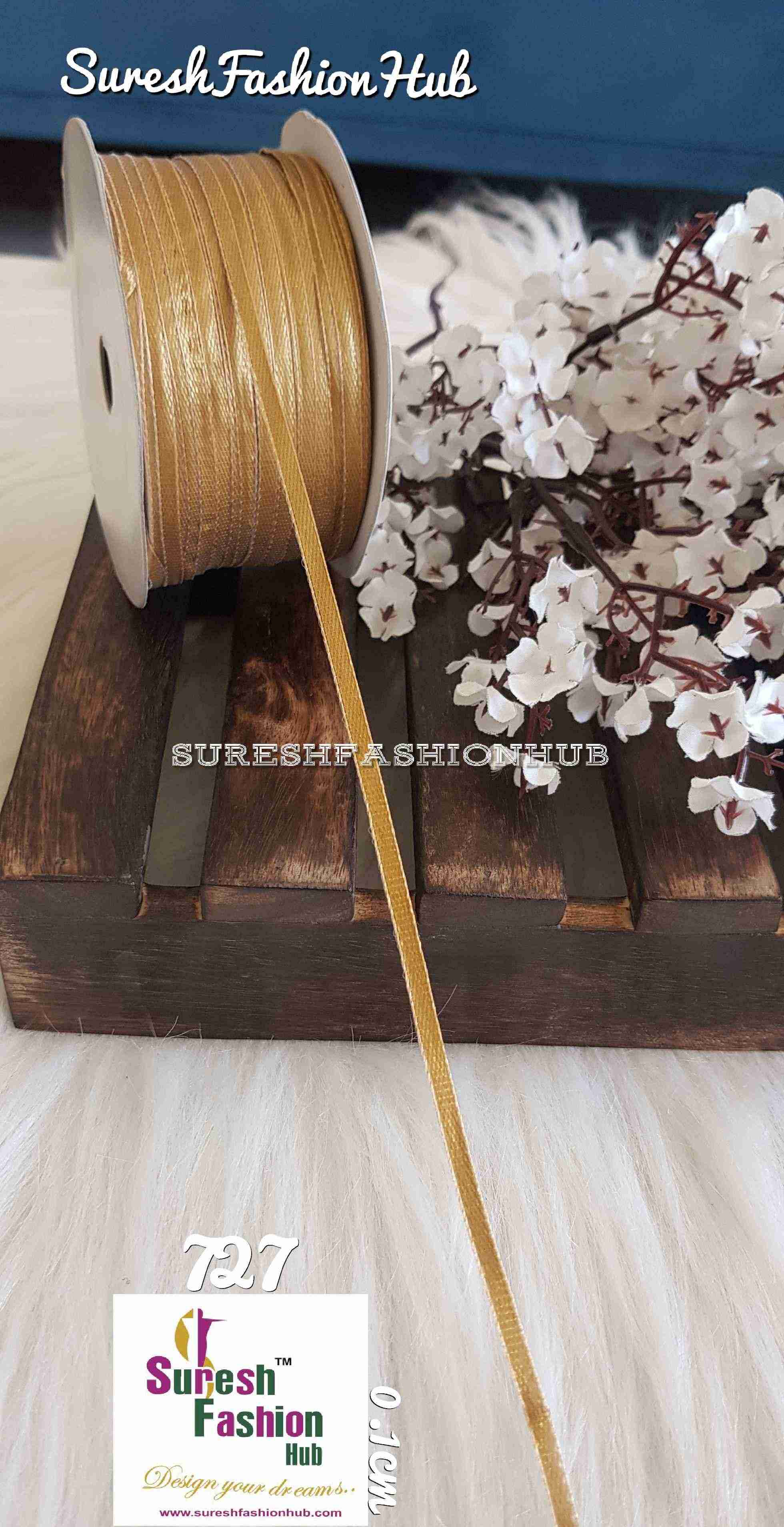 Thin Matt Gold Color Gota Patti Trim