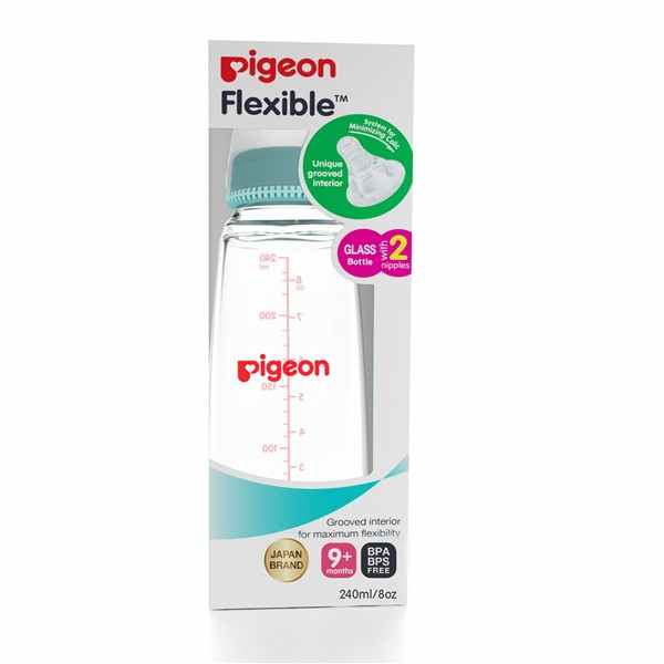 Pigeon Glass 240Ml With Nipple Feeding Bottle
