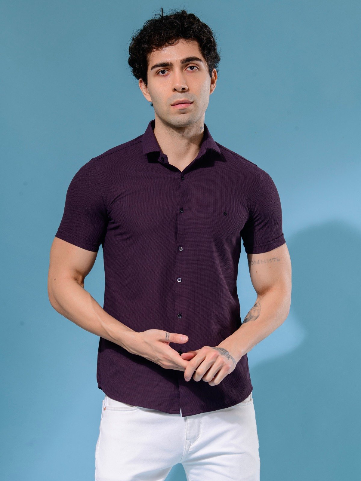 ALBION MENS NEW GARAGE 2 (PURPLE) SHIRT