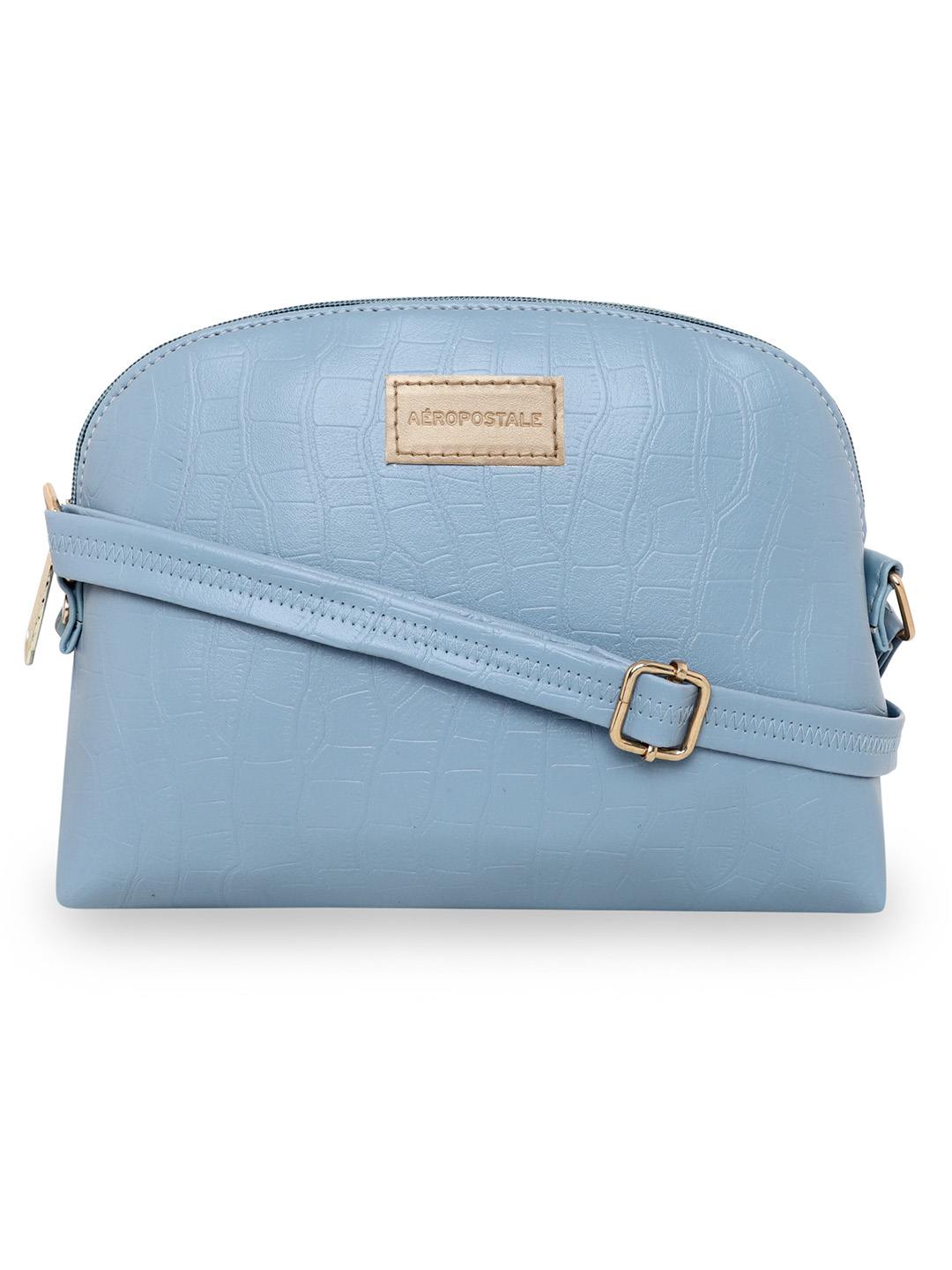 Aeropostale Textured Kylie PU Sling Bag with non detachable strap
