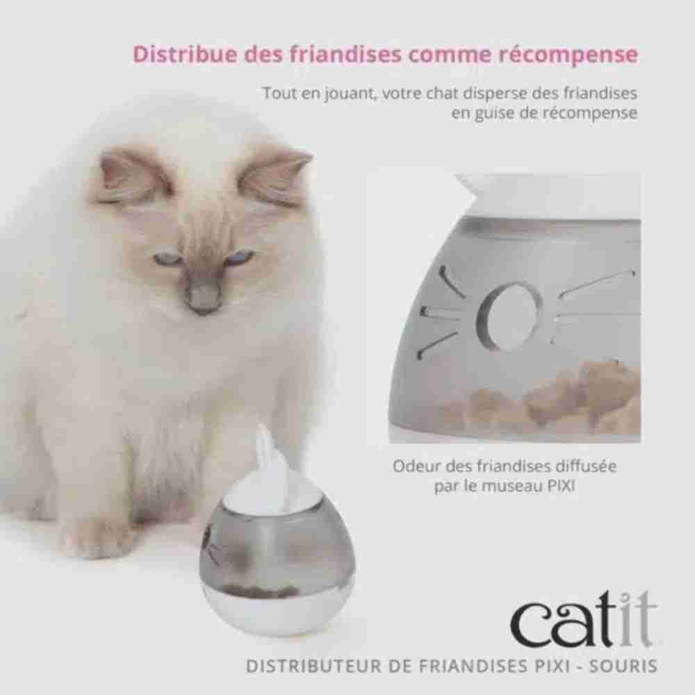 Catit PIXI Treat Dispenser, Slow feeder Interactive Toy for Cats – Mouse
