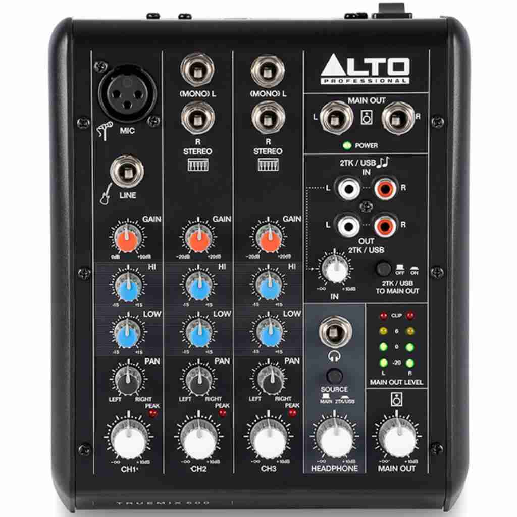 Alto Professional Truemix 500 5-Channel Analog Mixer with USB Audio Interface for Podcasting and Recording