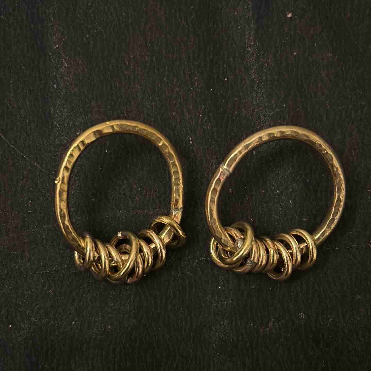 Handmade Brass Chime Loops Earrings