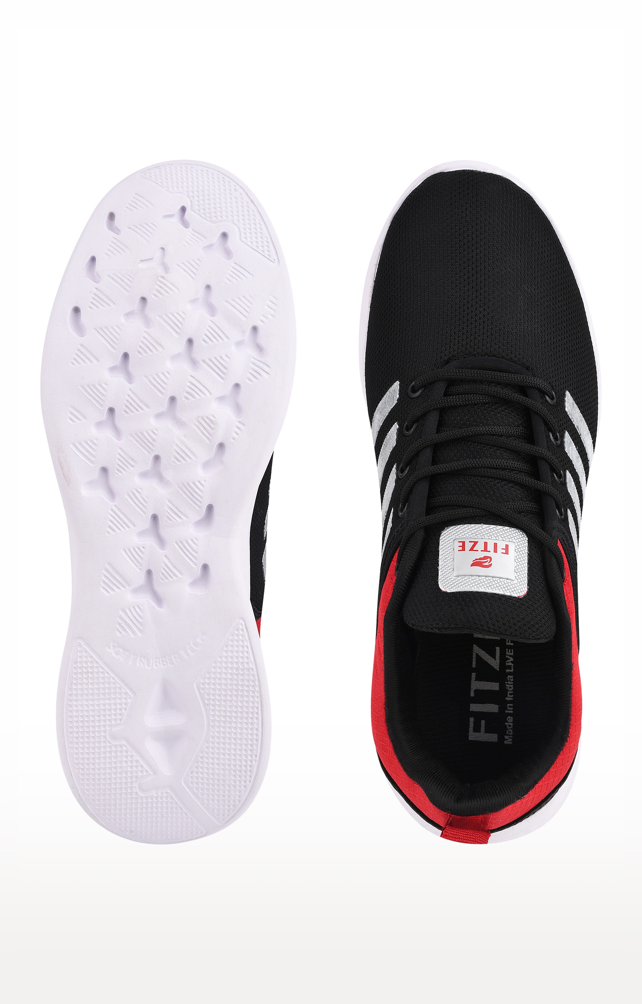 Fitze | Black Running Shoes (FLC_15_BLK_RED) 4