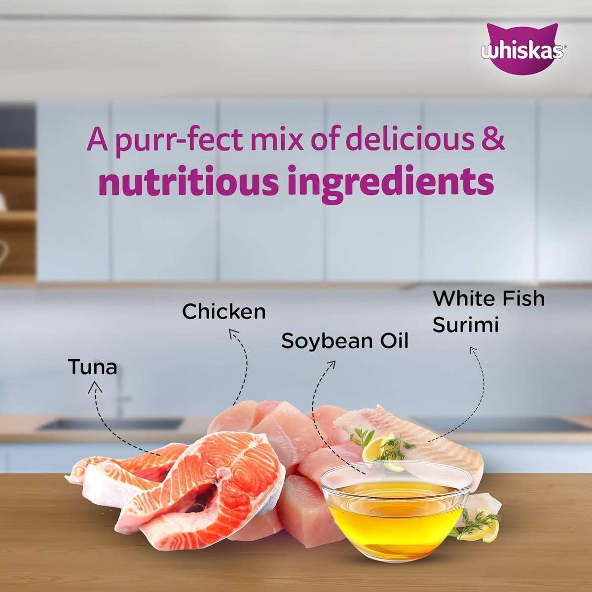 Whiskas Tune & White Fish in Jelly Wet Cat (1+ year) Food, 80g
