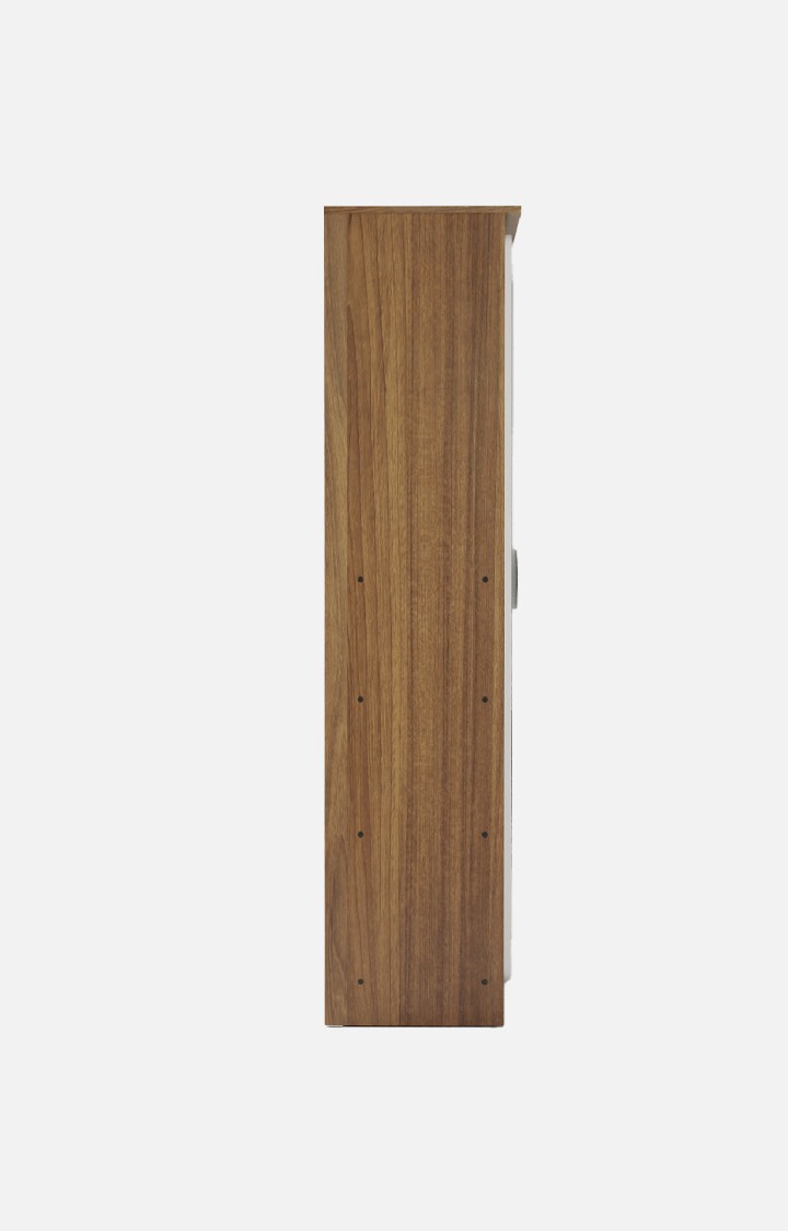 NEUDOT Astona Delight 2 Door Wardrobe - Leon Teak Finish | Space & Clothes Organizer | Cupboard | Almari |Wardrobe |Living Room| Adult & Kids | 1 Year Warranty