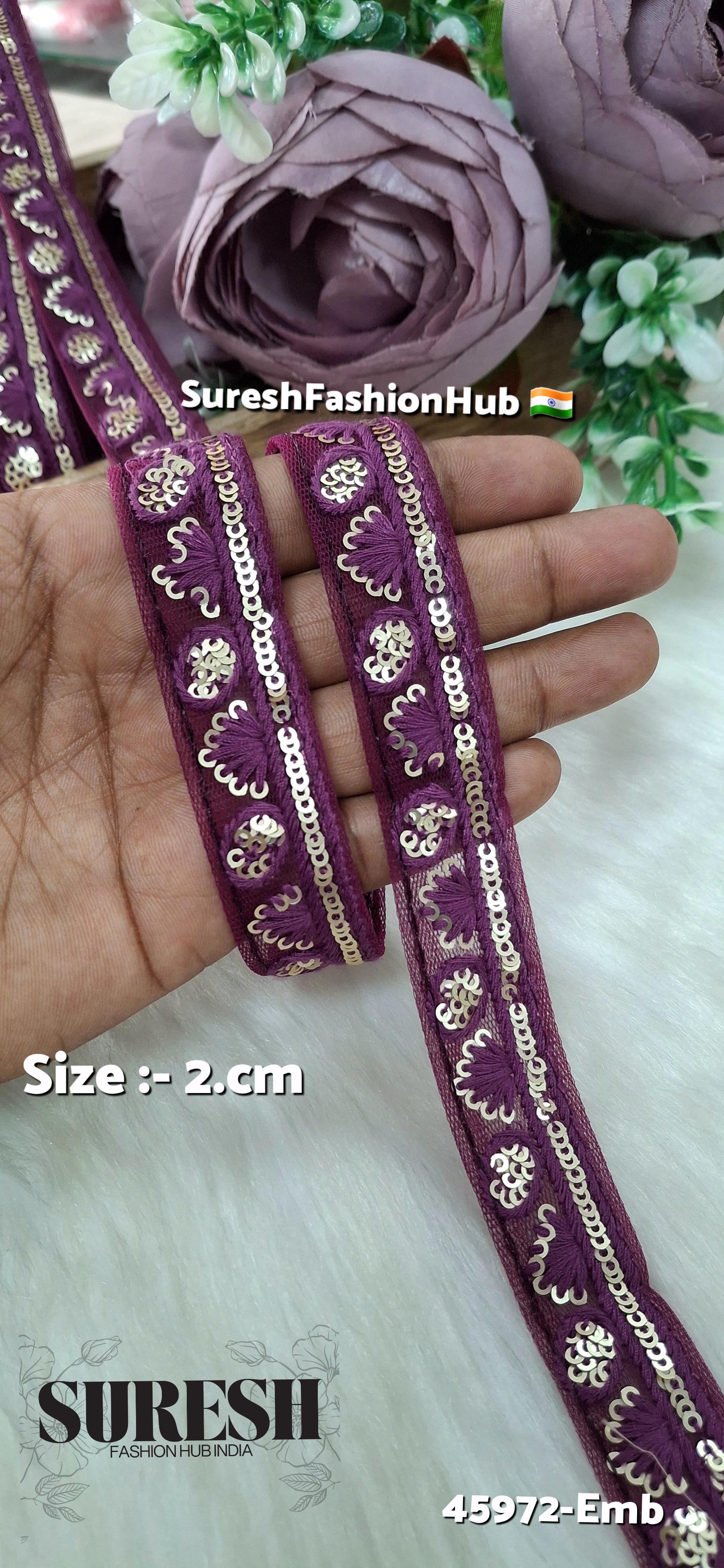 Majenta Tone-on-Tone Embroidery Lace