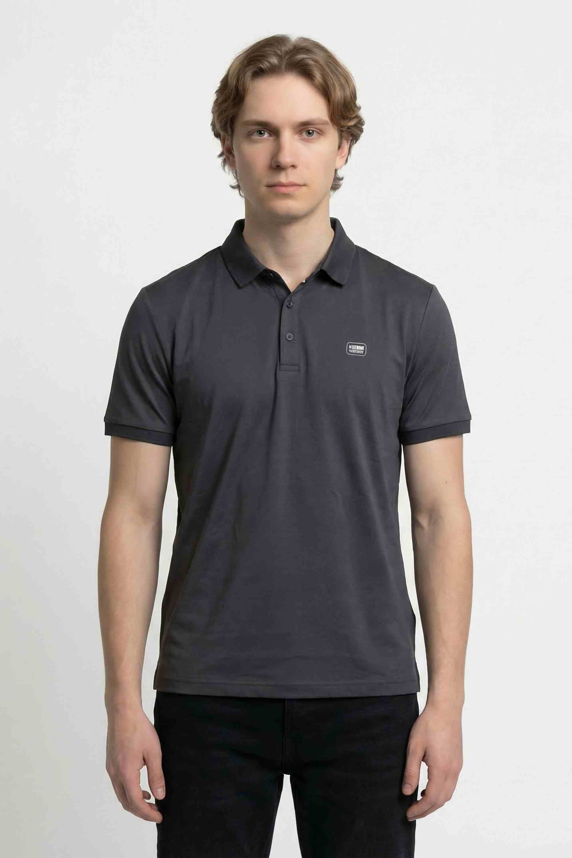 ALBION  MENS CASUAL BLACK PLAIN TSHIRT