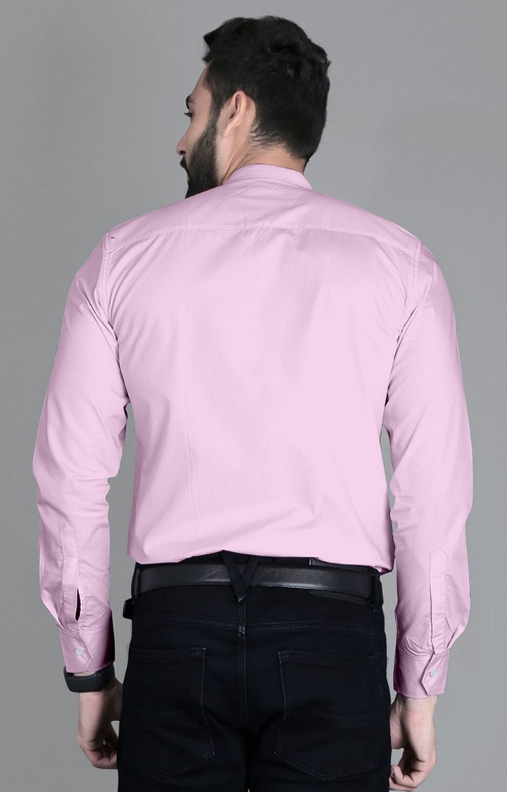 5th Anfold | Men's Pink Cotton Solid Formal Shirt 1