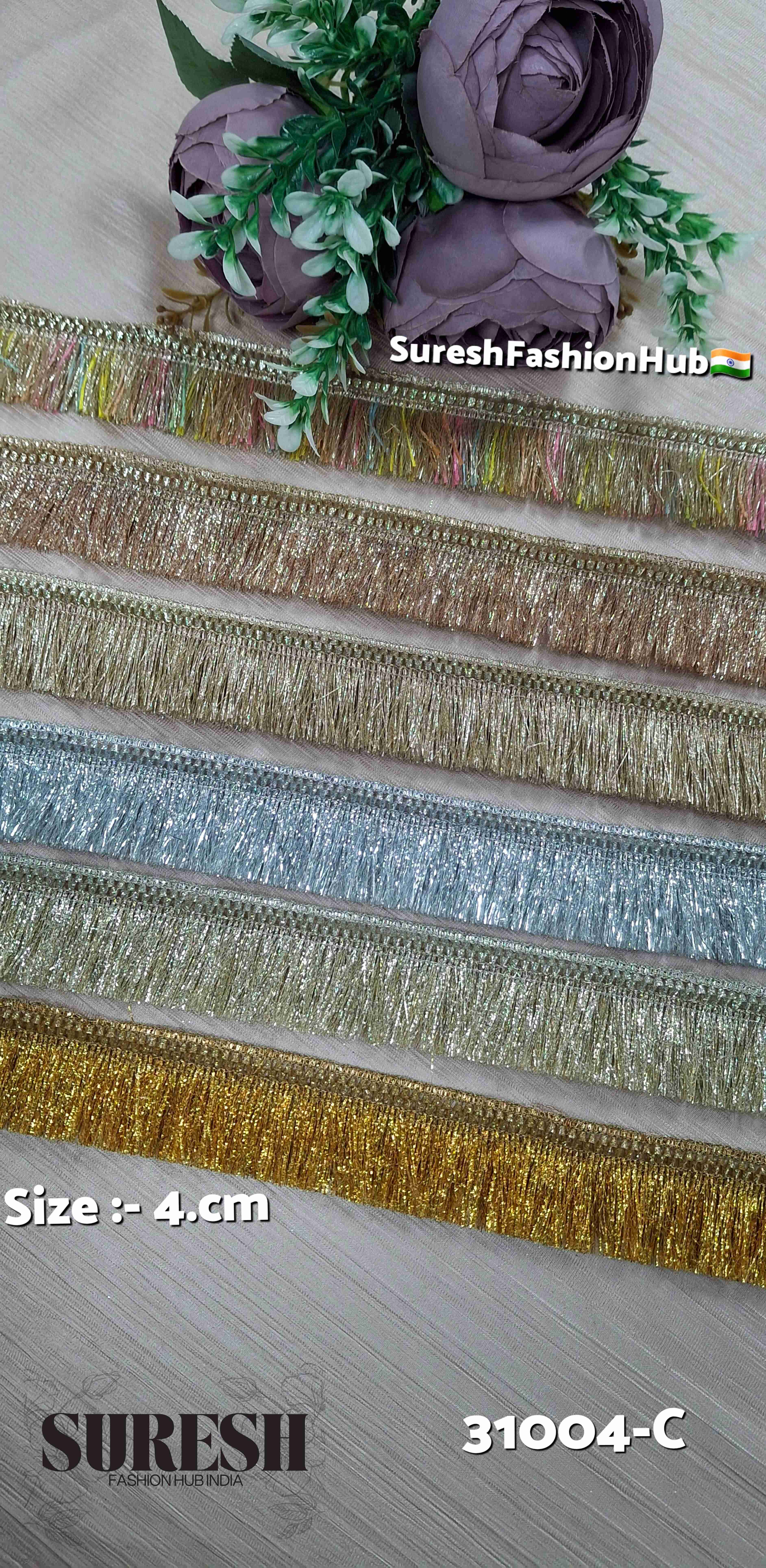 Light Gold Badla Fringe Lace