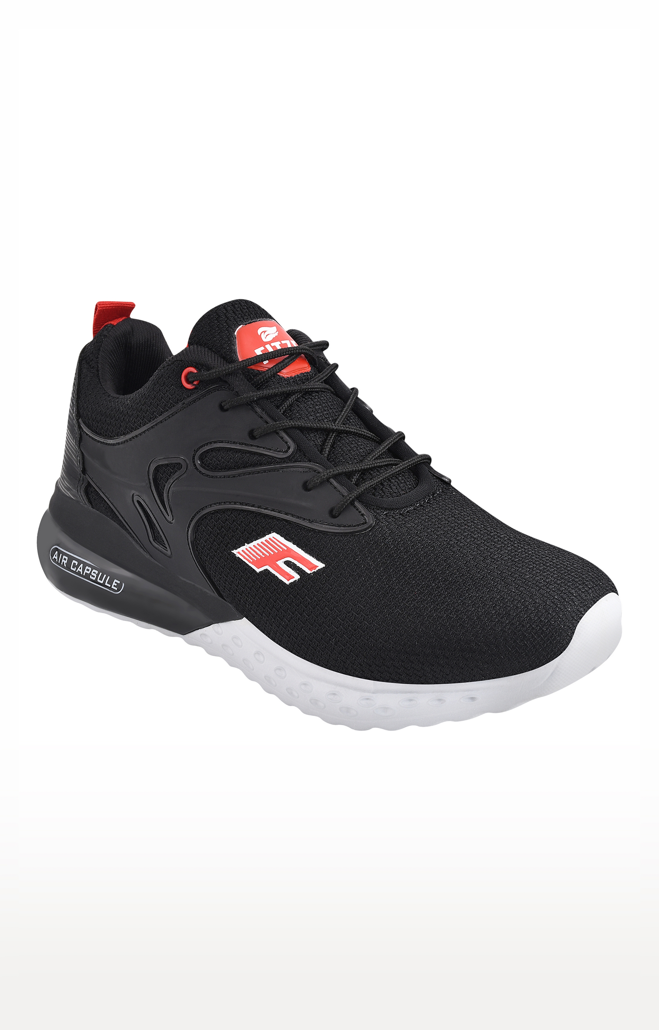 Fitze | Black Running Shoes (FORCE_02_BLK_RED) 1