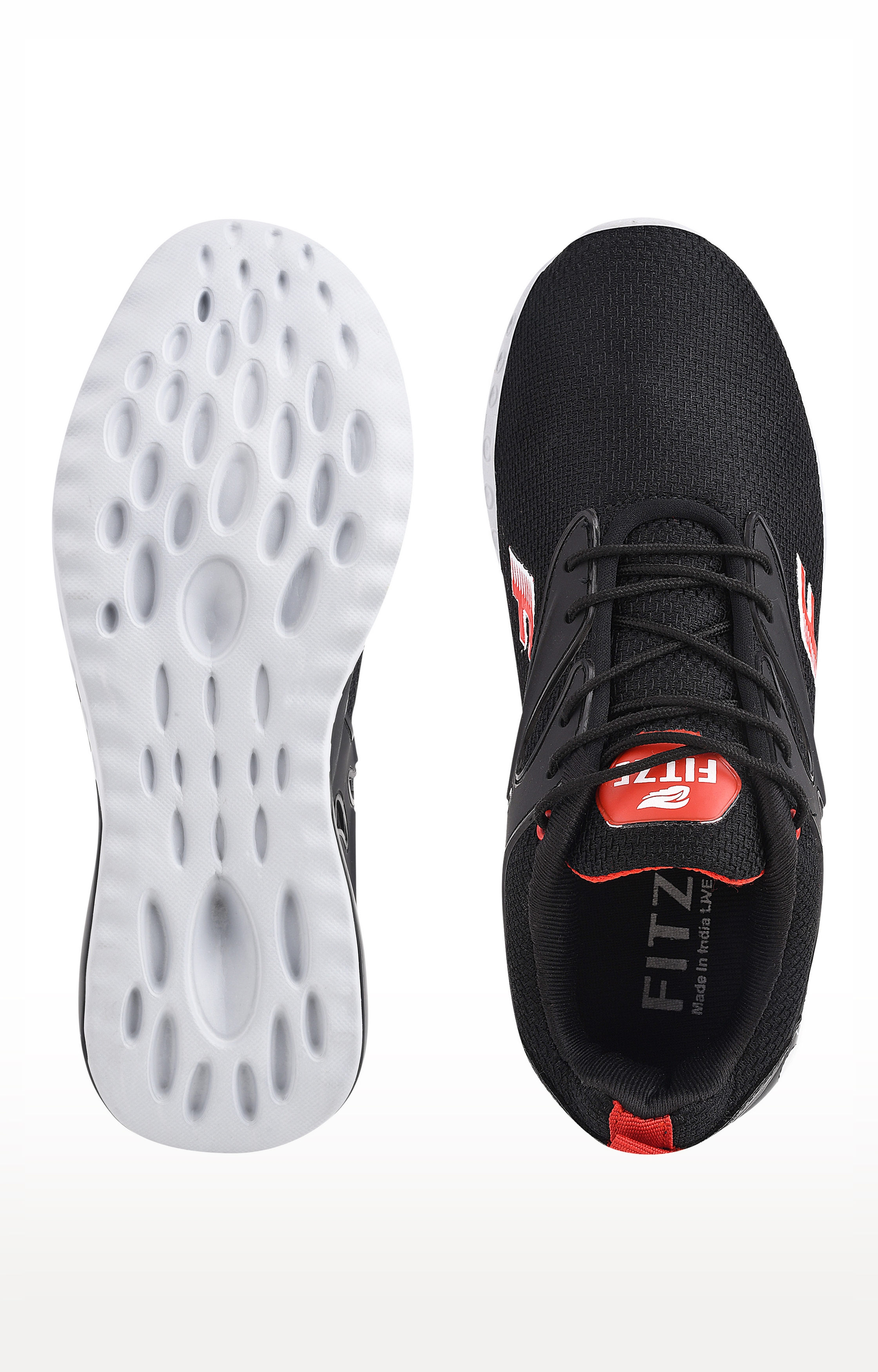 Fitze | Black Running Shoes (FORCE_02_BLK_RED) 4