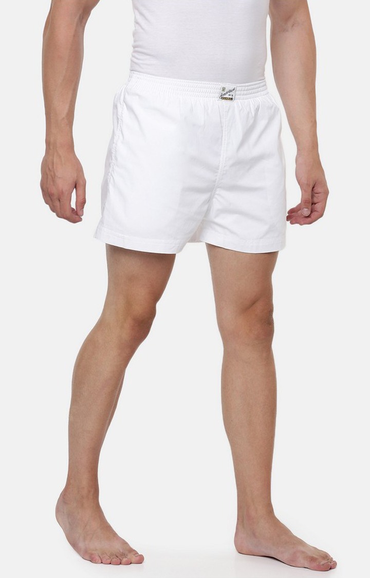 Ramraj White Men's Pure Cotton Boxers