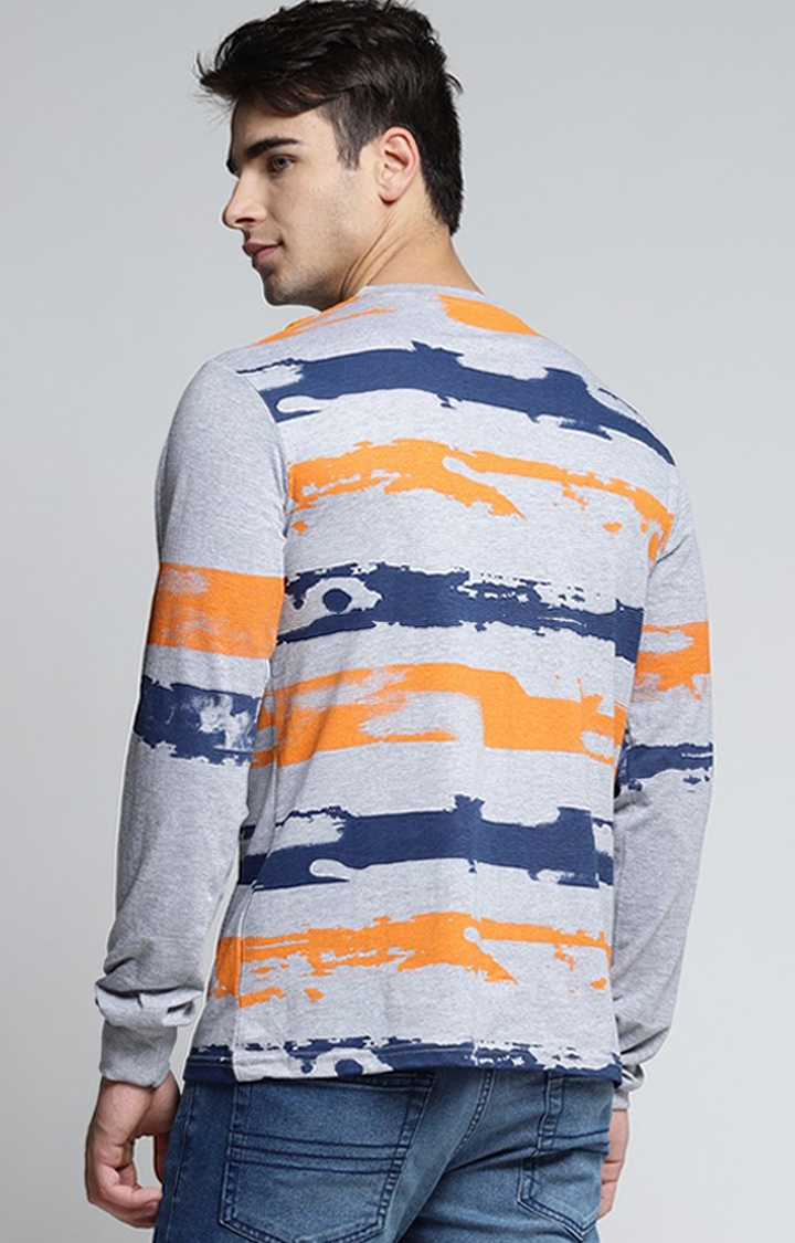 Men's Grey Cotton Printed Sweatshirt