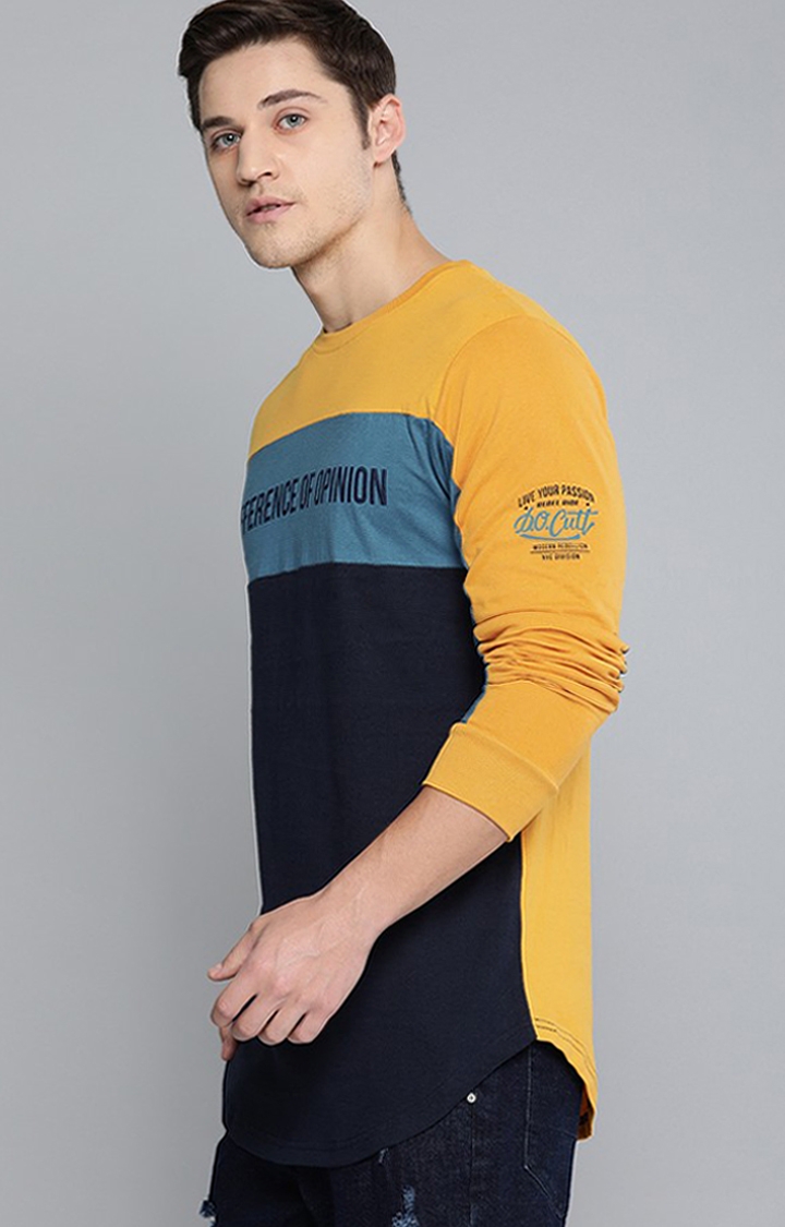Men's Multicolor Cotton Colourblock Sweatshirt