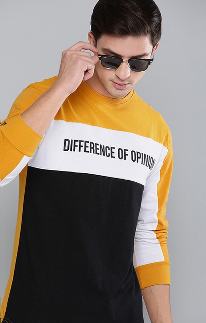 Difference of Opinion | Men's Multi Cotton Typographic Printed Sweatshirt