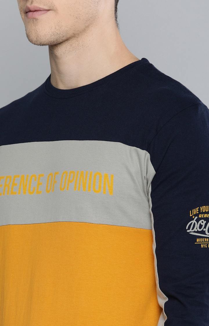 Men's Multicolor Cotton Colourblock Sweatshirt