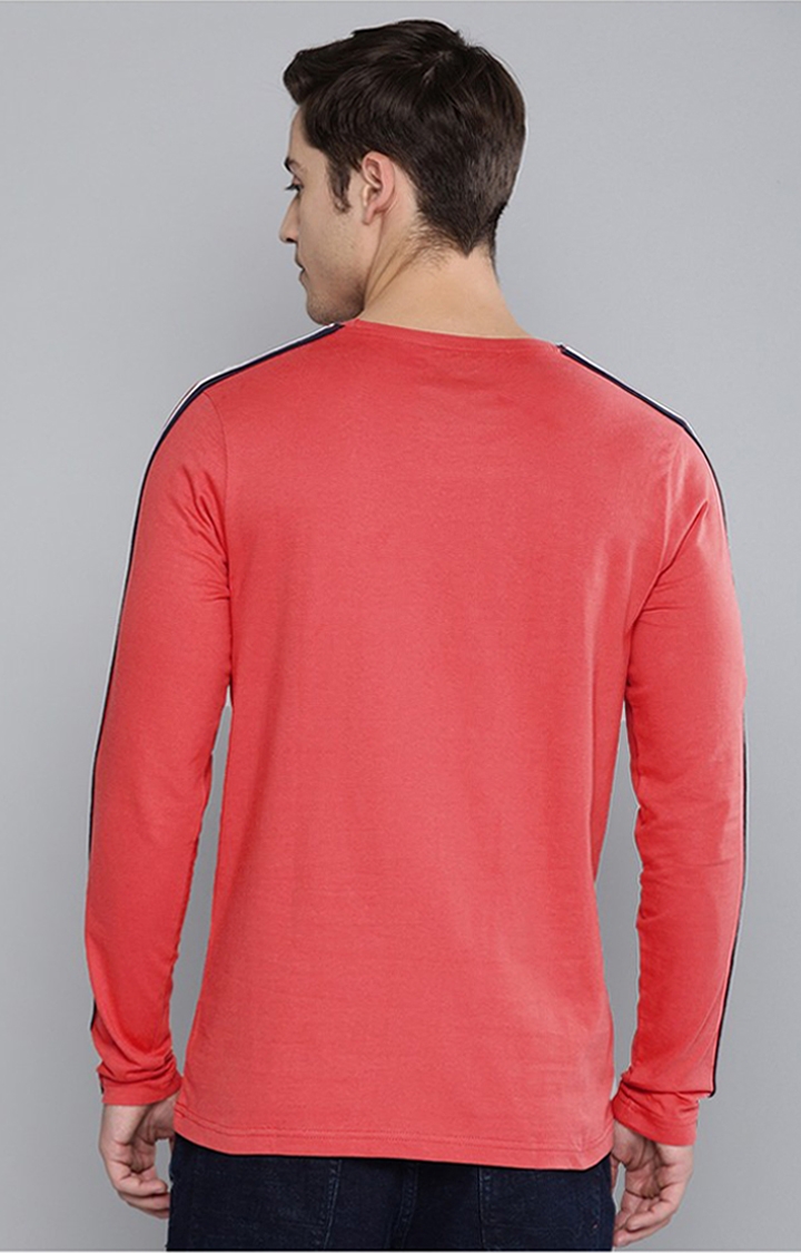 Difference of Opinion | Men's Red Cotton Striped Sweatshirt 2