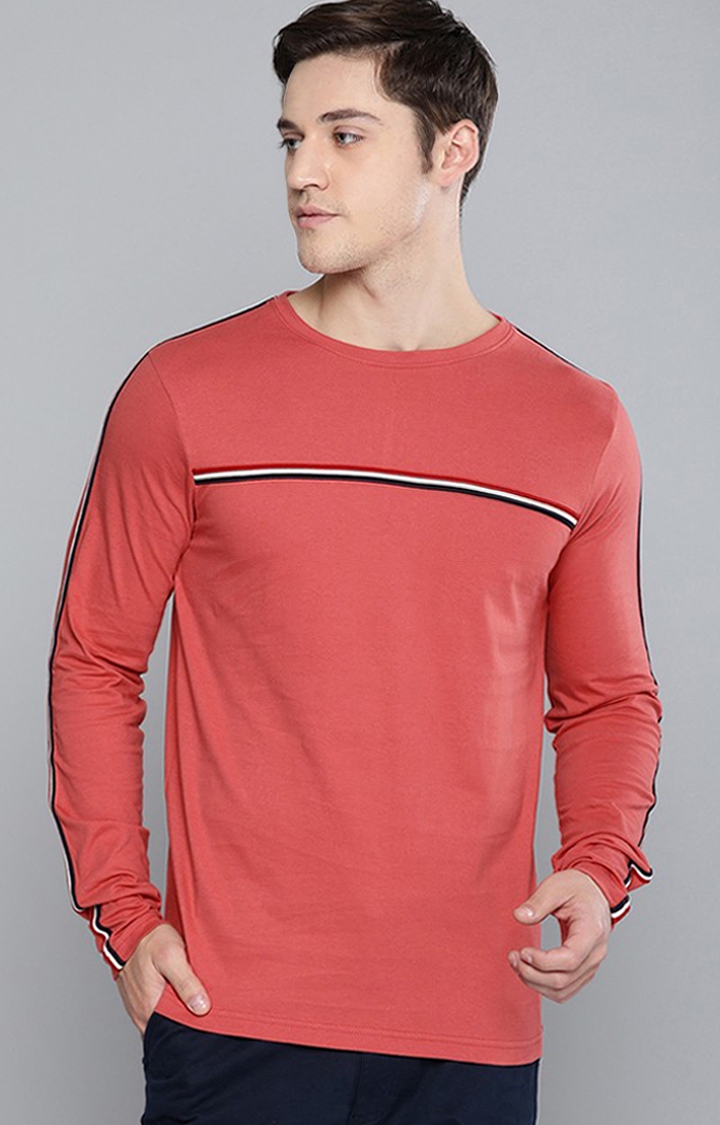 Difference of Opinion | Men's Red Cotton Solid Sweatshirt 0