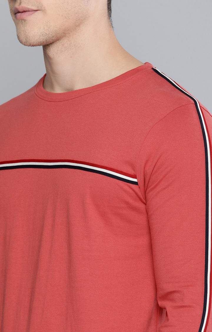 Difference of Opinion | Men's Red Cotton Solid Sweatshirt 4