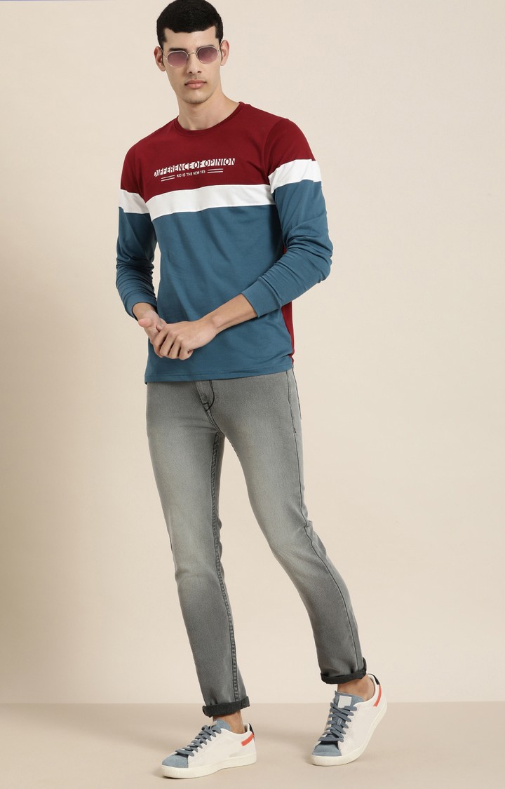 Difference of Opinion | Men's Multicolor Cotton Colourblock Sweatshirt 1