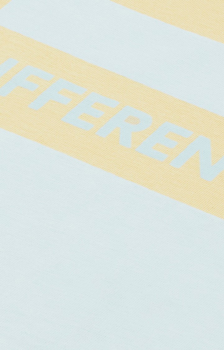 Men's Yellow Cotton Typographic Printed Sweatshirt