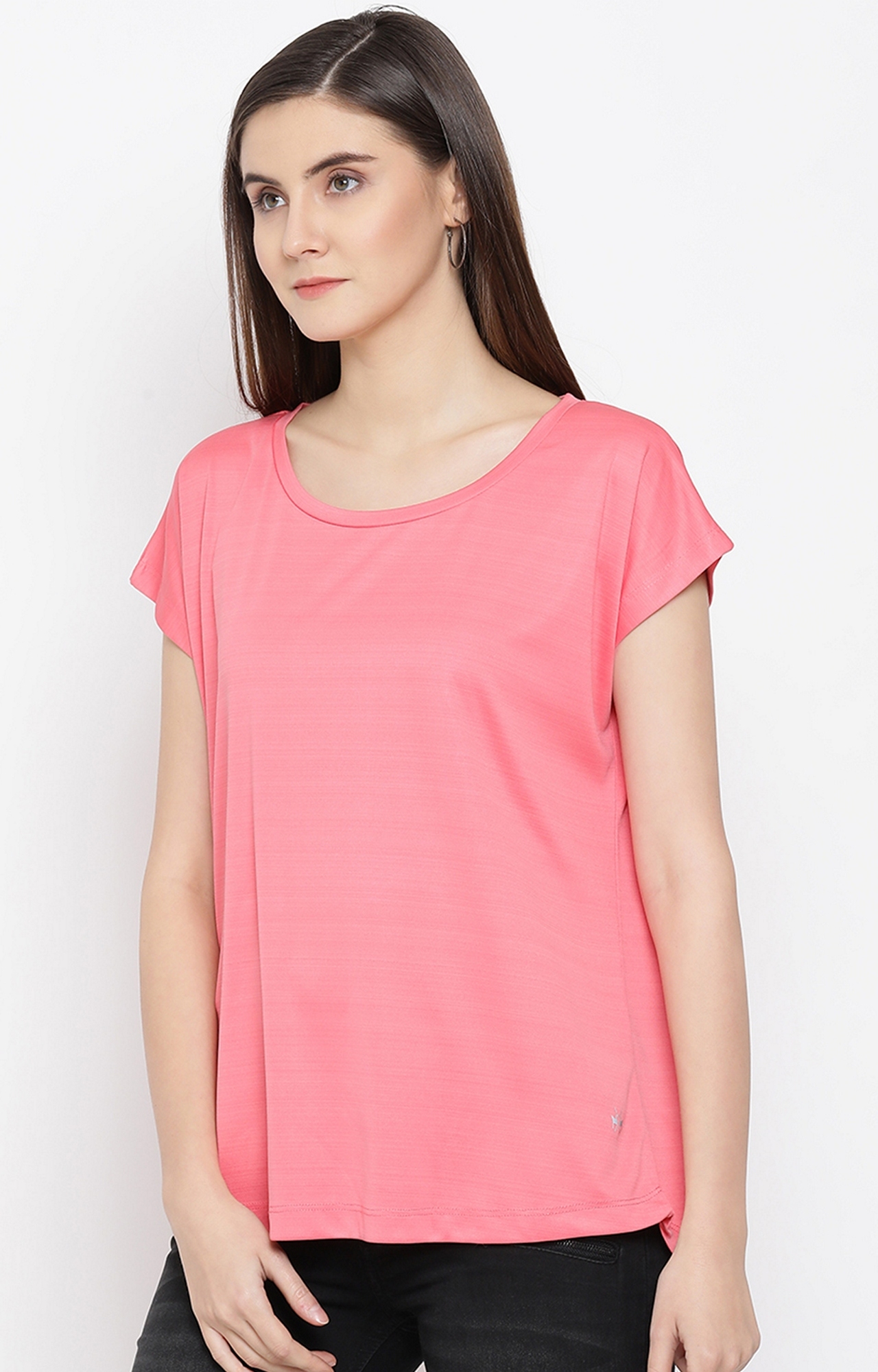 Crimsoune Club | Pink Solid T-Shirt 2