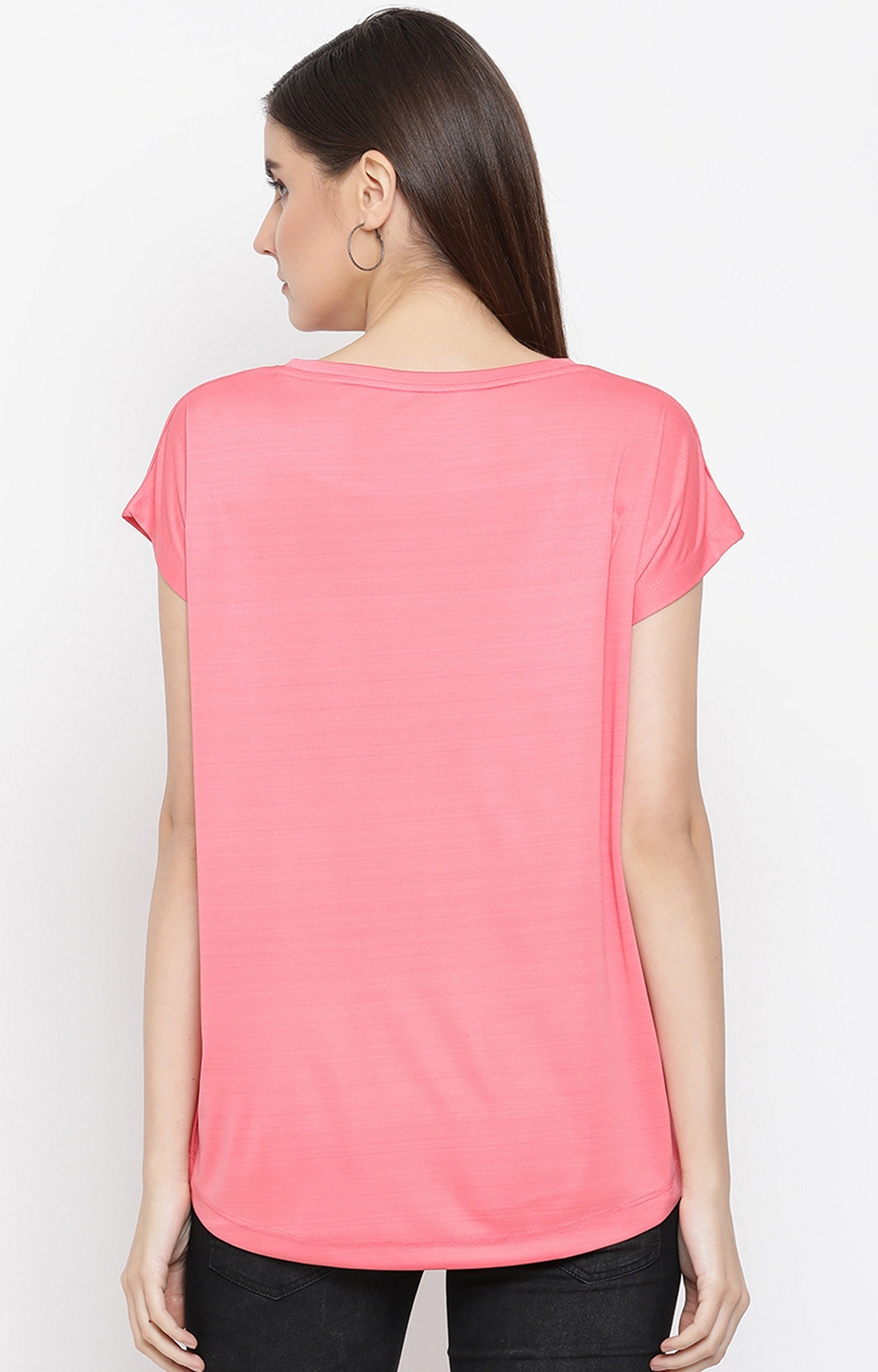 Crimsoune Club | Pink Solid T-Shirt 4