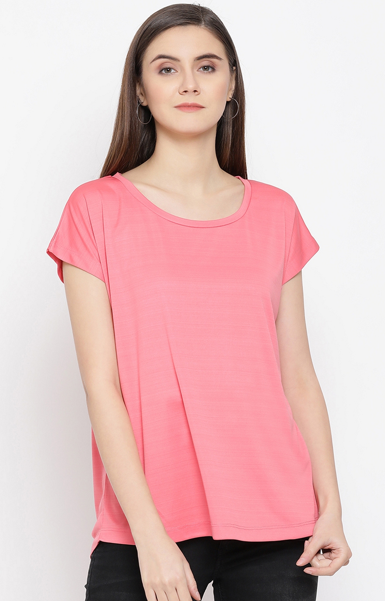 Crimsoune Club | Pink Solid T-Shirt 0