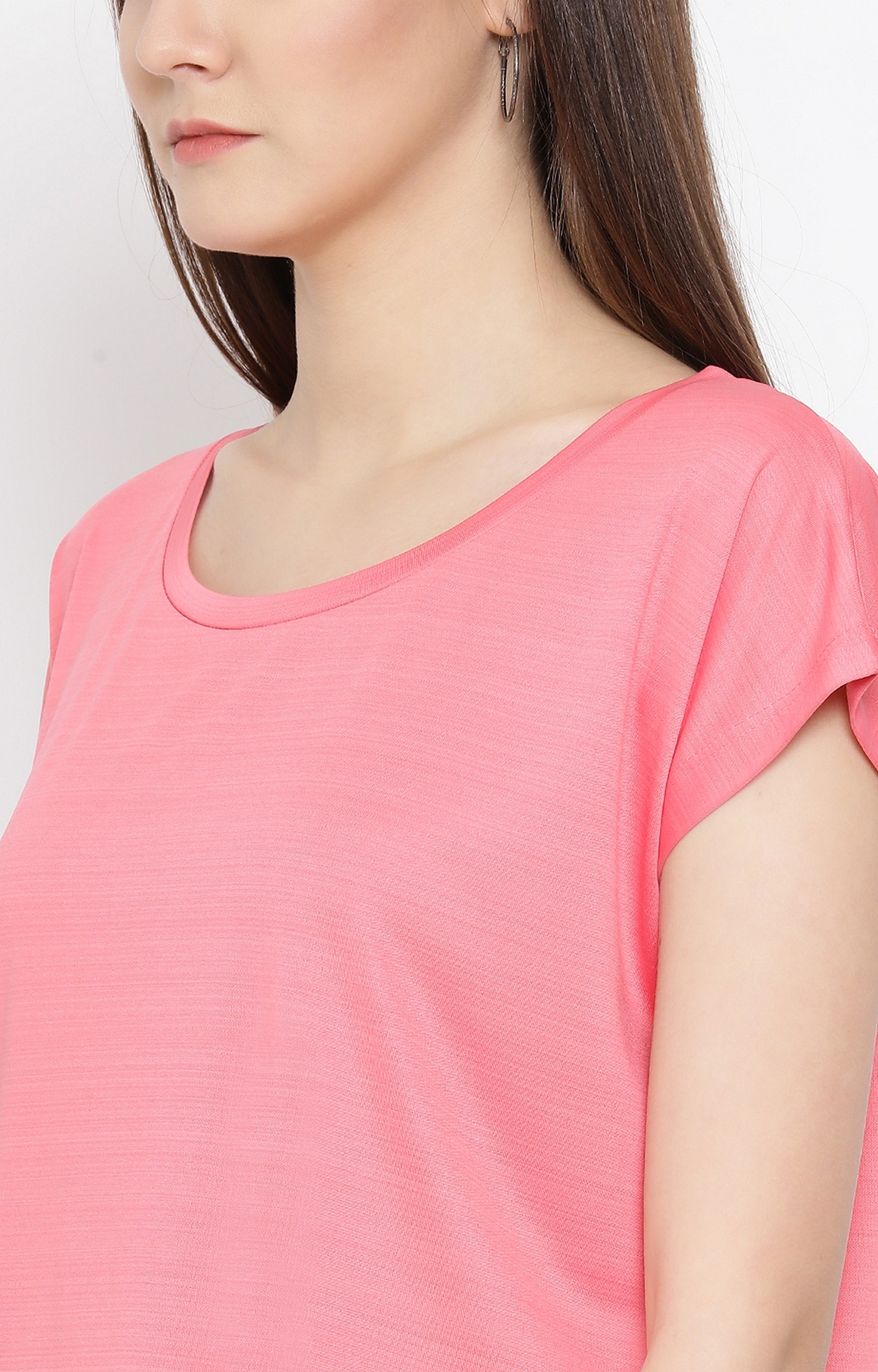 Crimsoune Club | Pink Solid T-Shirt 5