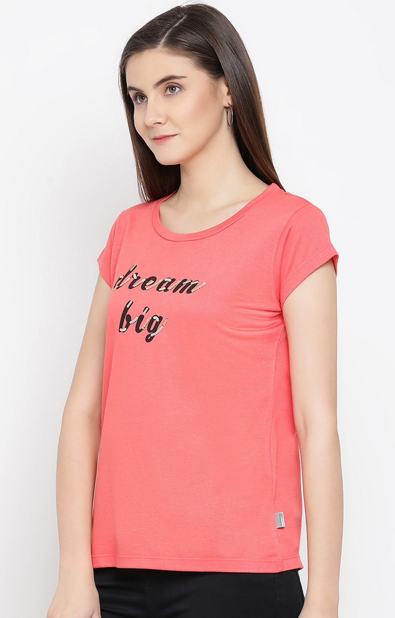 Crimsoune Club | Pink Printed T-Shirt 2