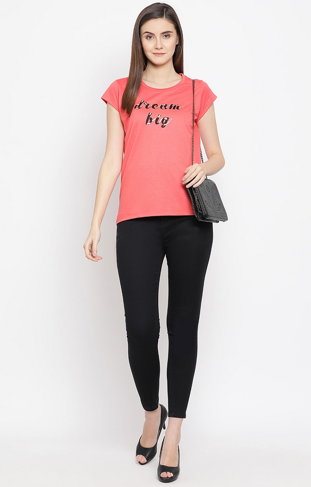 Crimsoune Club | Pink Printed T-Shirt 1
