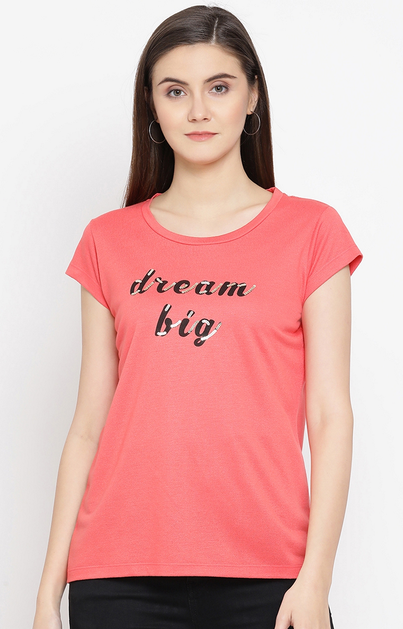 Crimsoune Club | Pink Printed T-Shirt 0