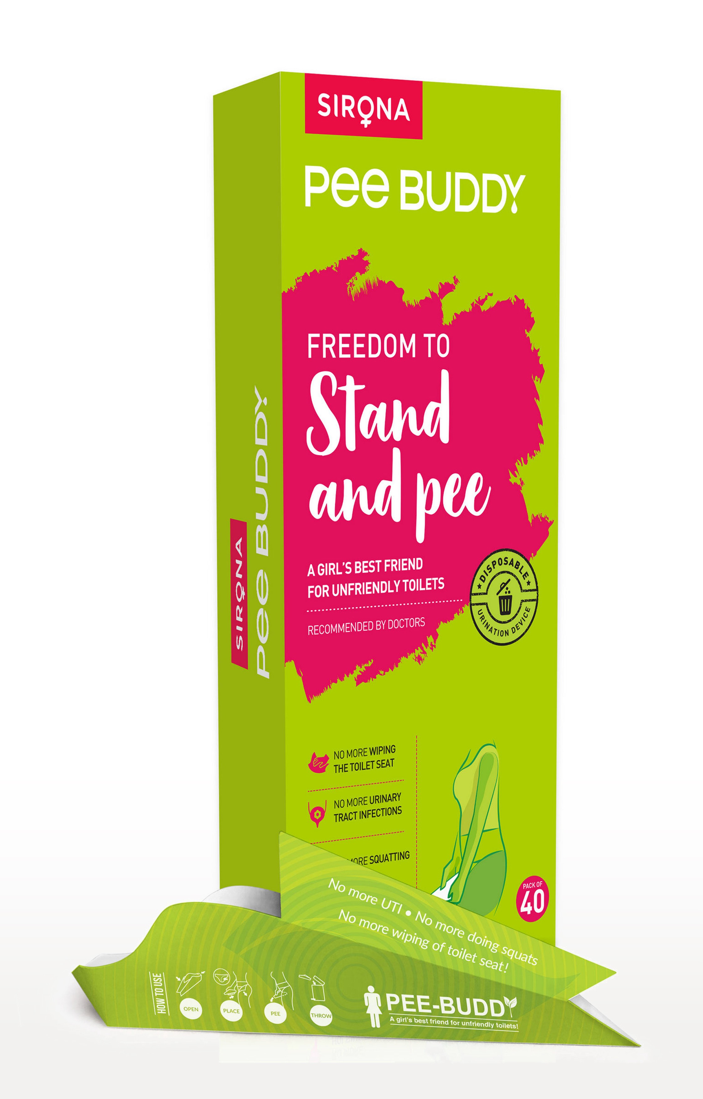 Peebuddy - Disposable, Portable Female Urination Device For Women - 40 Funnels