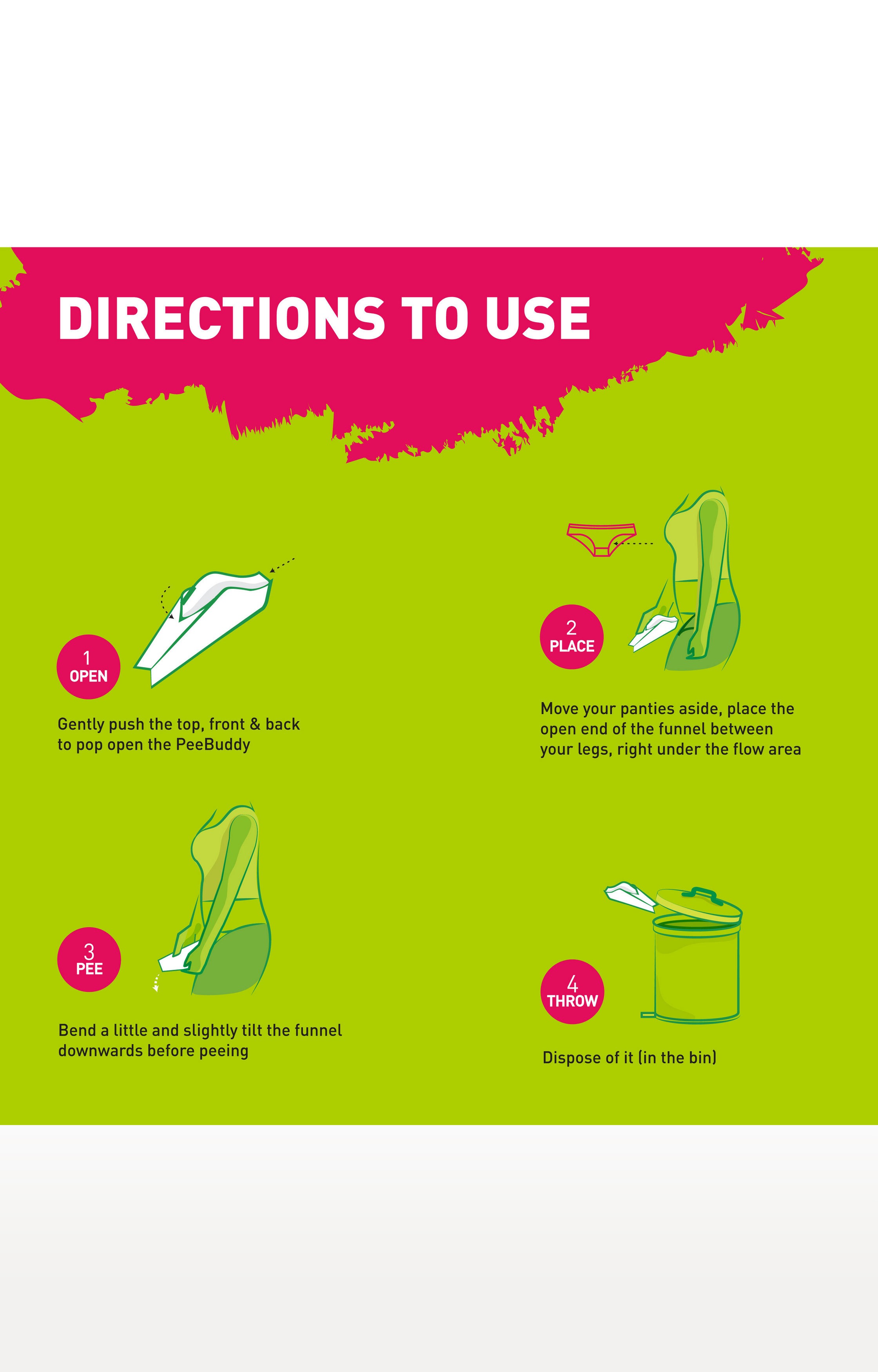 Peebuddy - Disposable, Portable Female Urination Device - 80 Funnels (2 Pack - 40 Funnels Each)