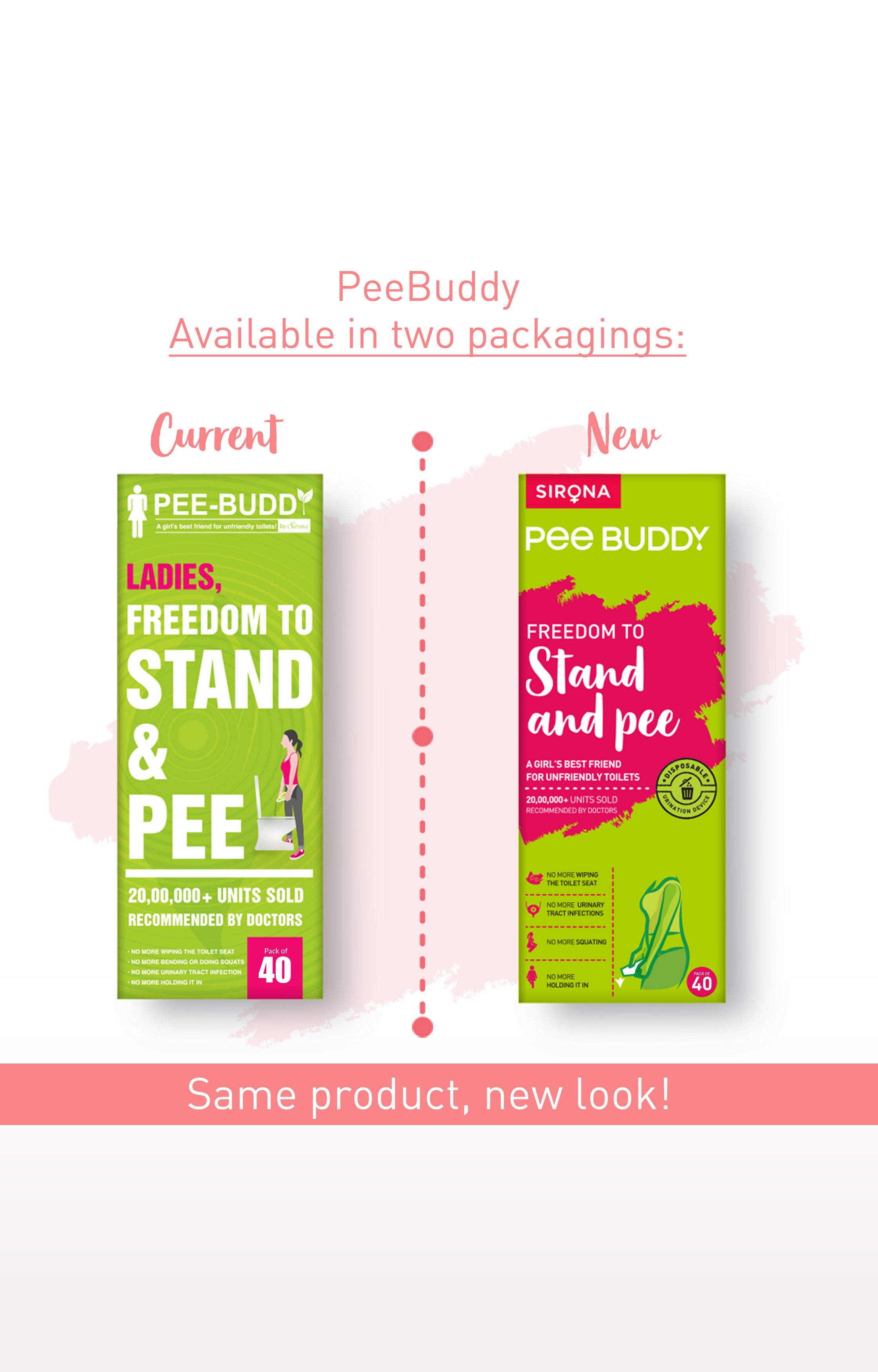 Peebuddy - Disposable, Portable Female Urination Device - 80 Funnels (2 Pack - 40 Funnels Each)