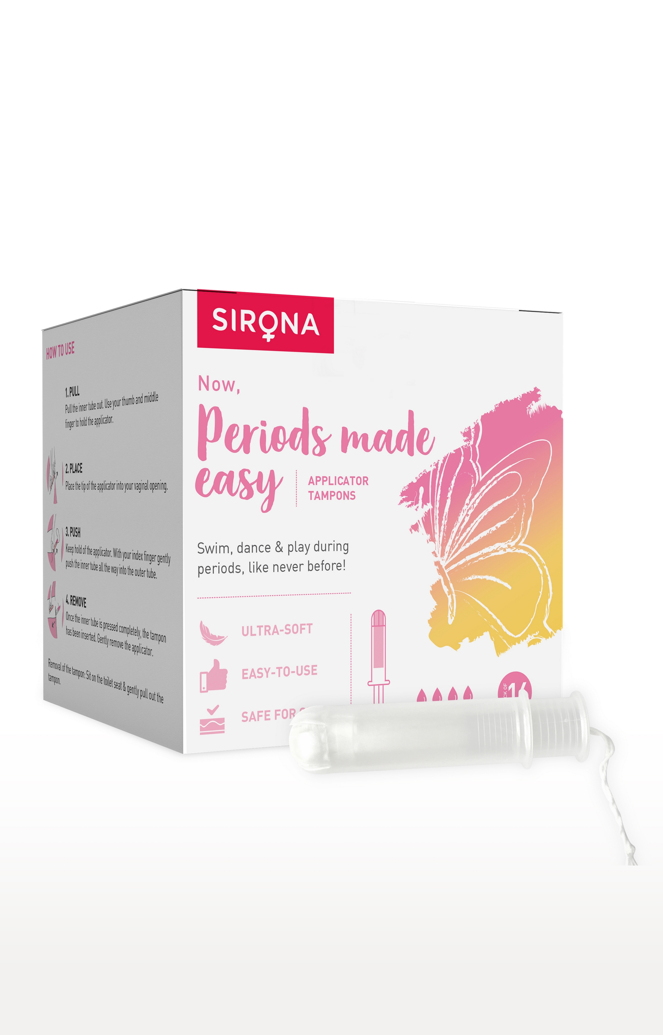 Sirona | Premium Applicator Tampons By Sirona super Plus Heavy Flow (16 Pcs) 0