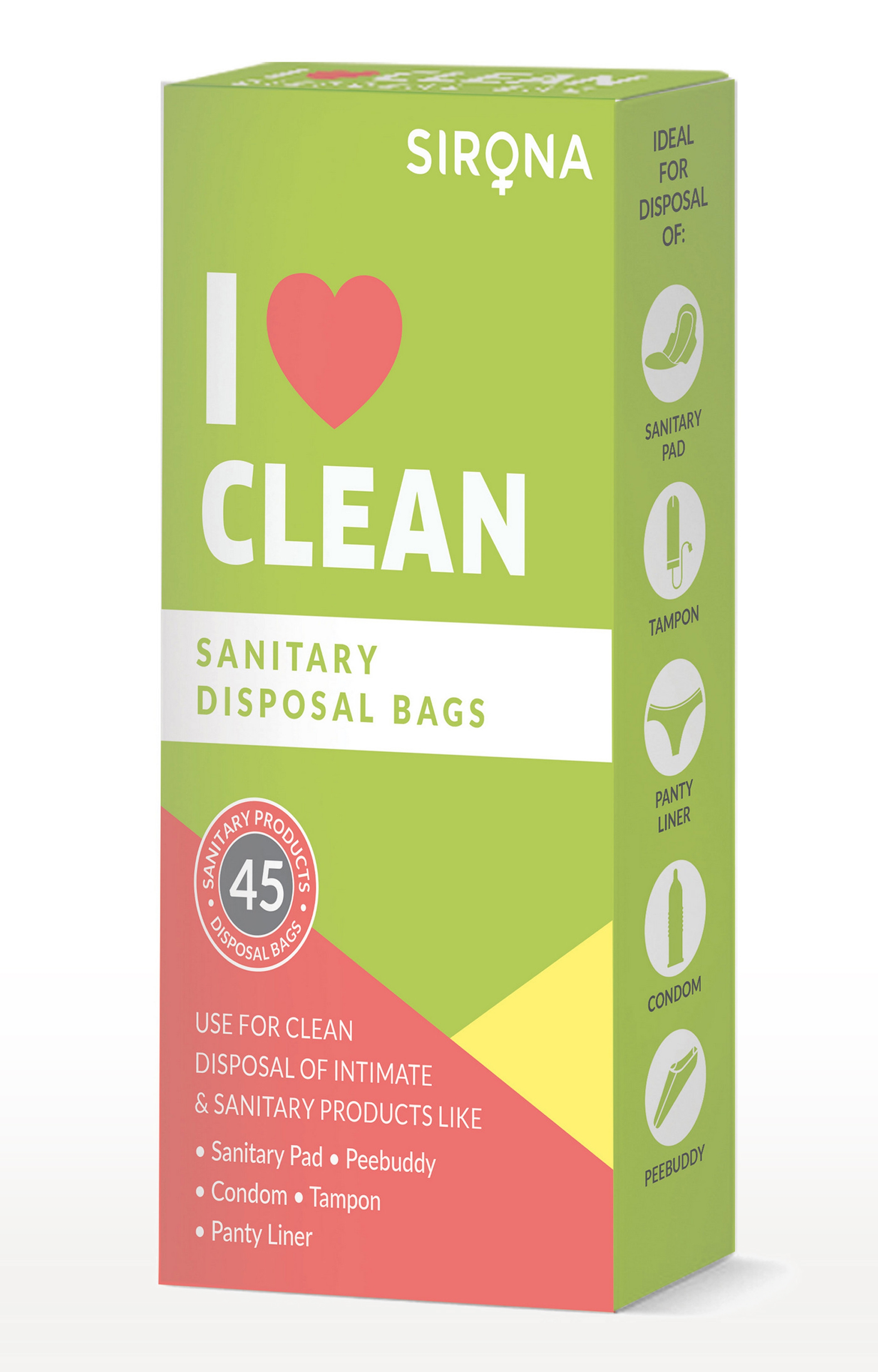 Sirona | Sirona Sanitary and Diapers Disposal Bag 45 Bags 0