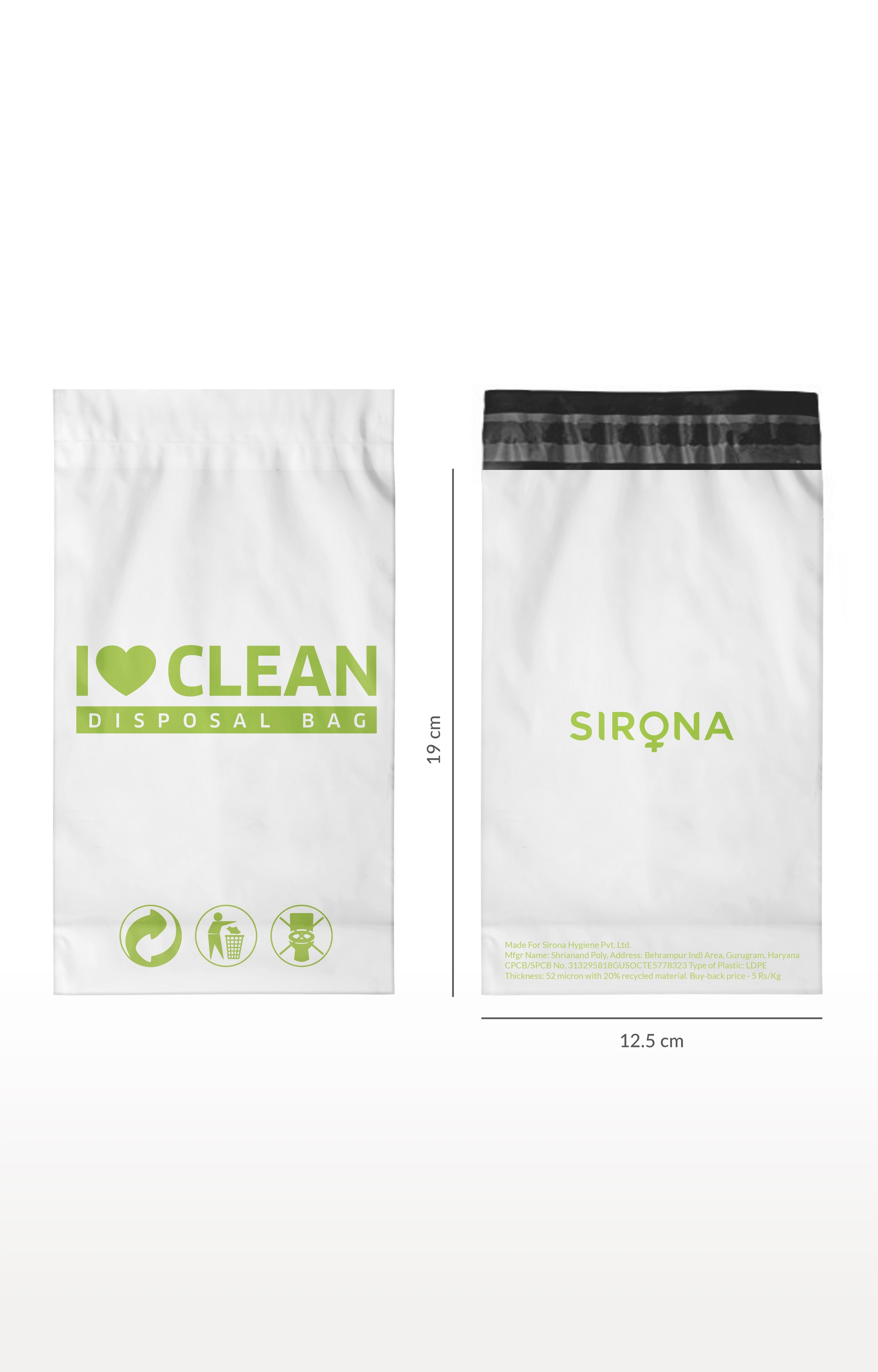 Sirona | Sirona Sanitary and Diapers Disposal Bag Pack 1 (75 Bags) 2
