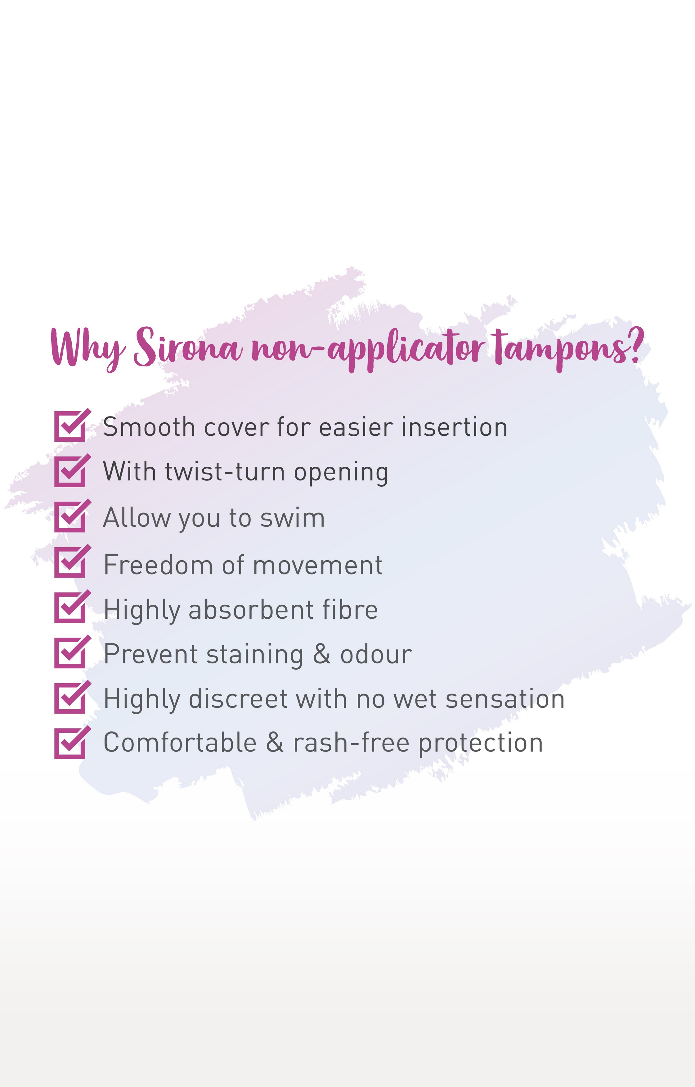 Sirona Fda Approved Premium Digital Tampon (Medium Flow) - 20 Tampon