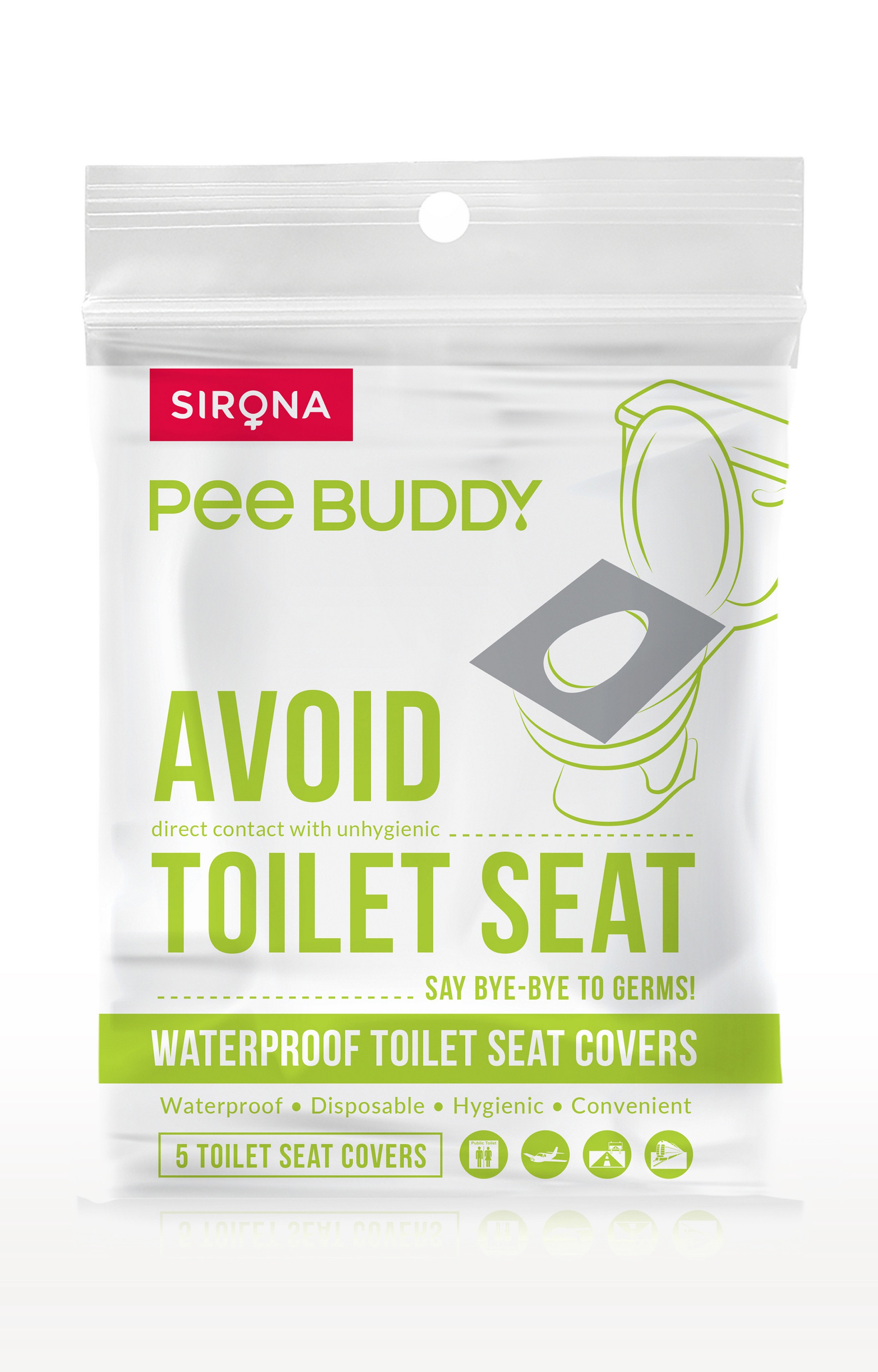 PeeBuddy Waterproof Toilet Seat Cover 5 Toilet Sheets(Pack Of 1)
