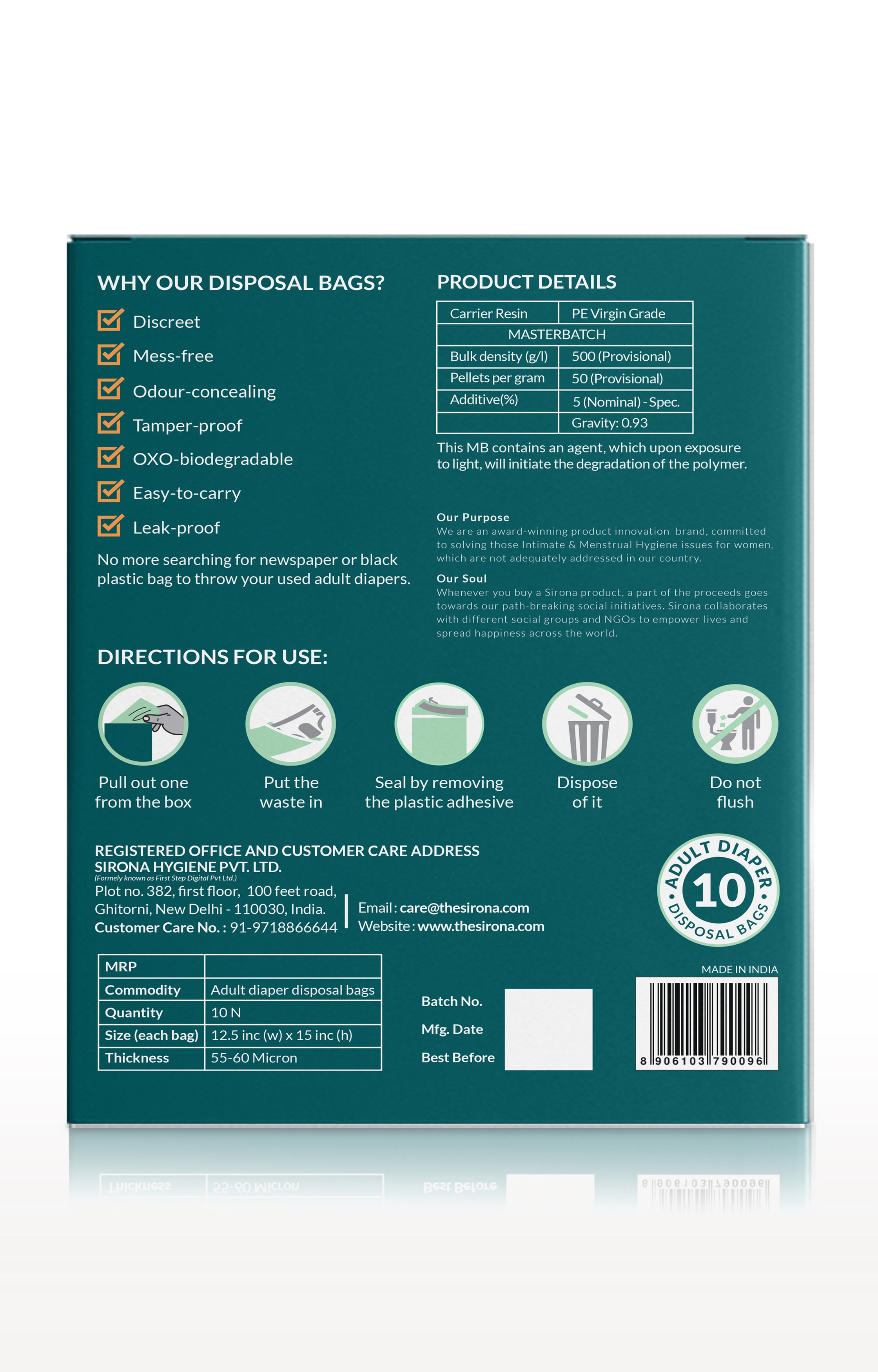 Sirona | Sirona Premium Adult Diaper Disposal Bags 10 Bags 3