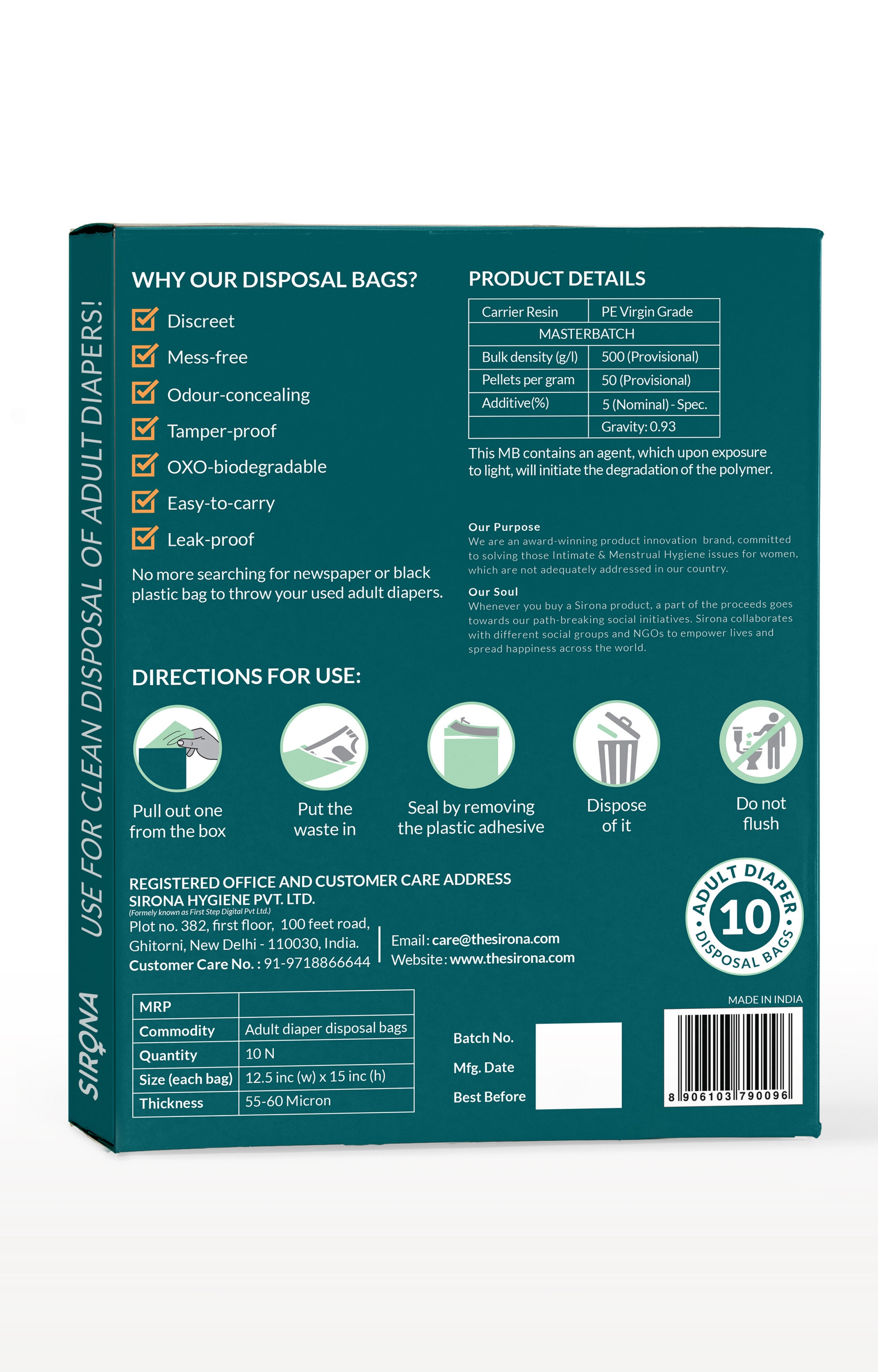 Sirona | Sirona Premium Adult Diaper Disposal Bags 10 Bags 1