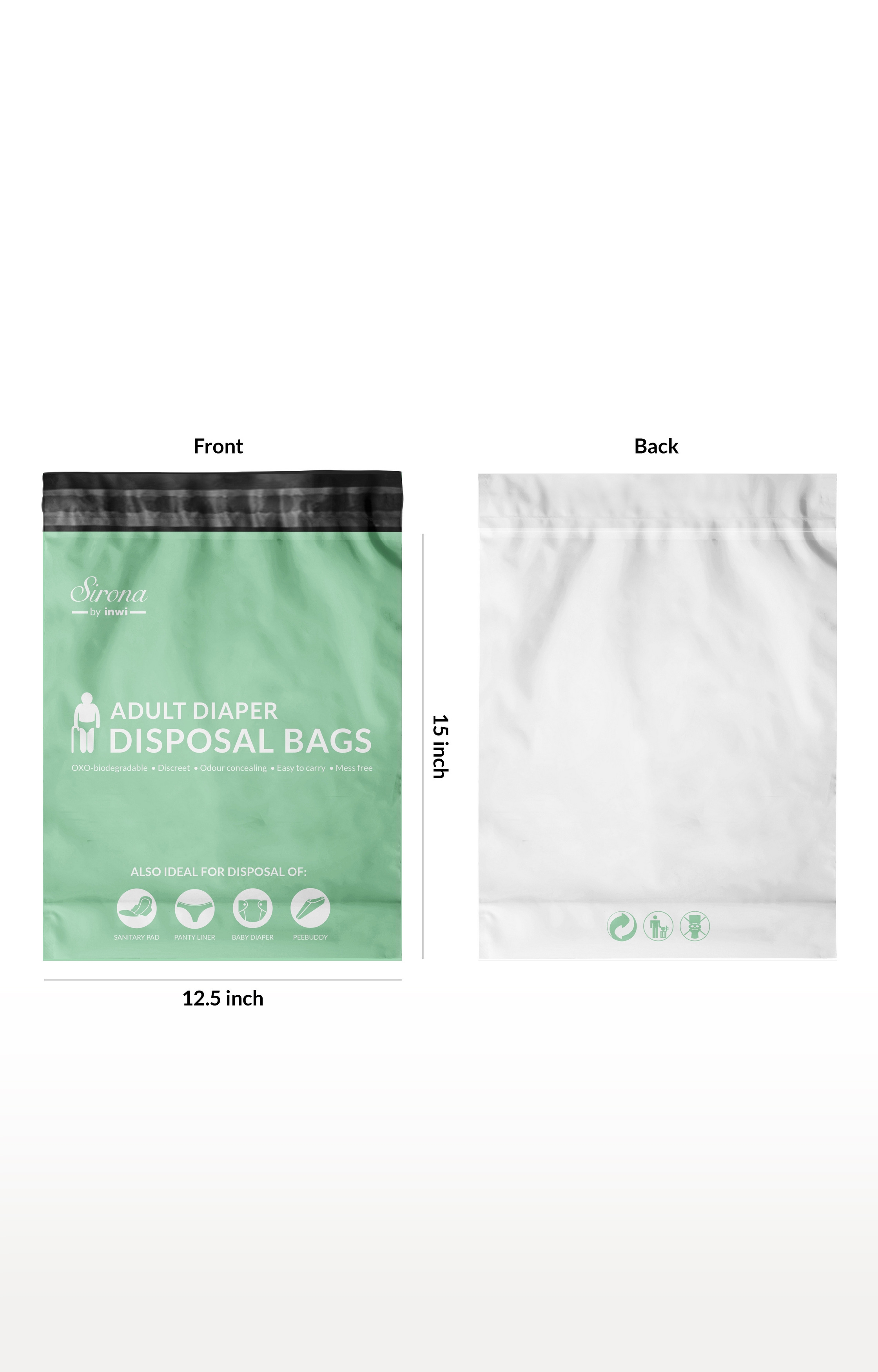 Sirona | Sirona Premium Adult Diaper Disposal Bags 10 Bags 4