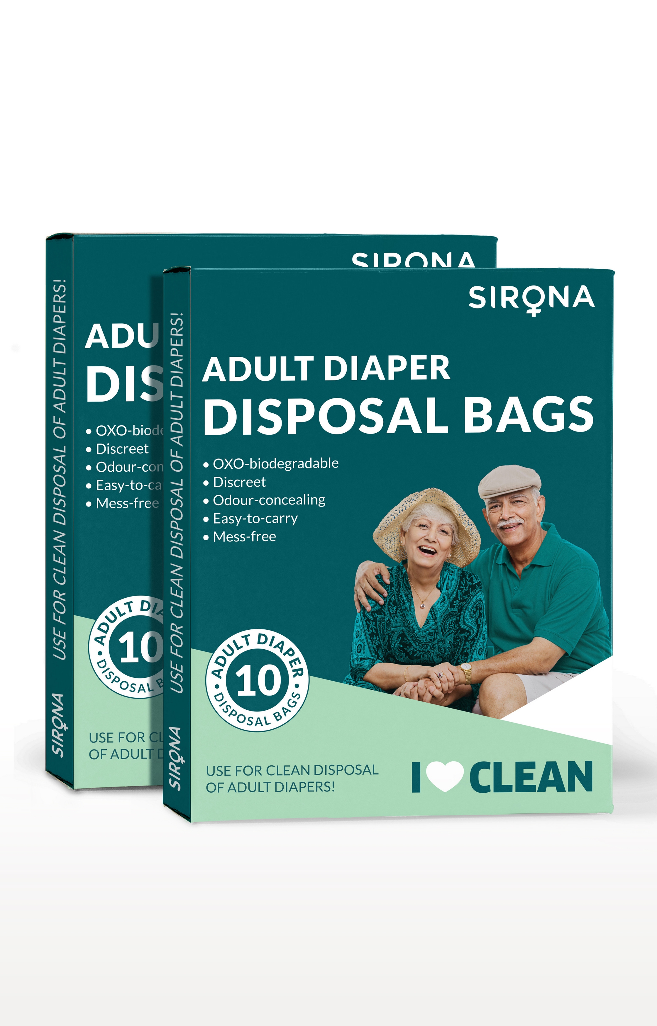 Sirona | Sirona Premium Adult Diaper Disposal Bags 20 Bags (2 Pack 10 Bags Each) 0