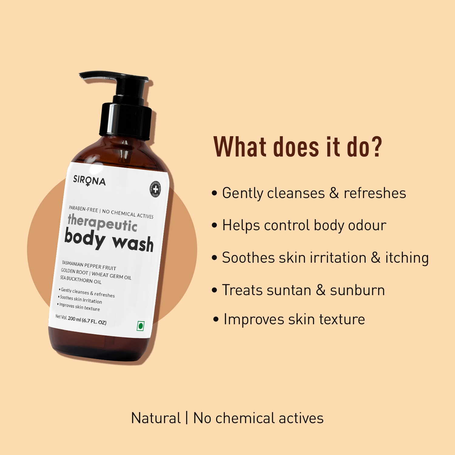 Sirona | Sirona Natural Anti Fungal Therapeutic Body Wash With 5 Magical Herbs - 200 Ml 2