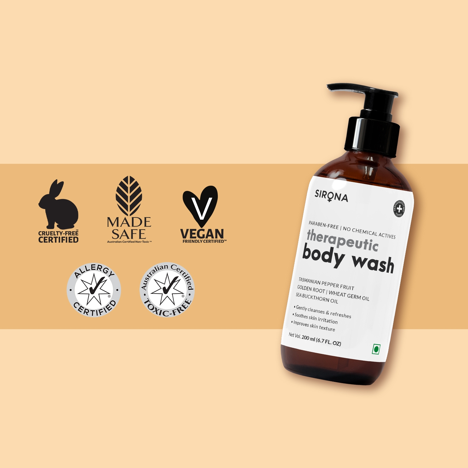 Sirona | Sirona Natural Anti Fungal Therapeutic Body Wash With 5 Magical Herbs - 200 Ml 6