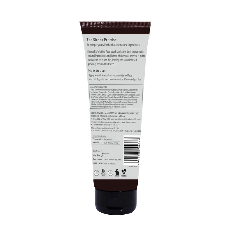 Sirona | Sirona Natural Exfoliating Face Wash Facial Cleaner With Apricot - 125 Ml 7